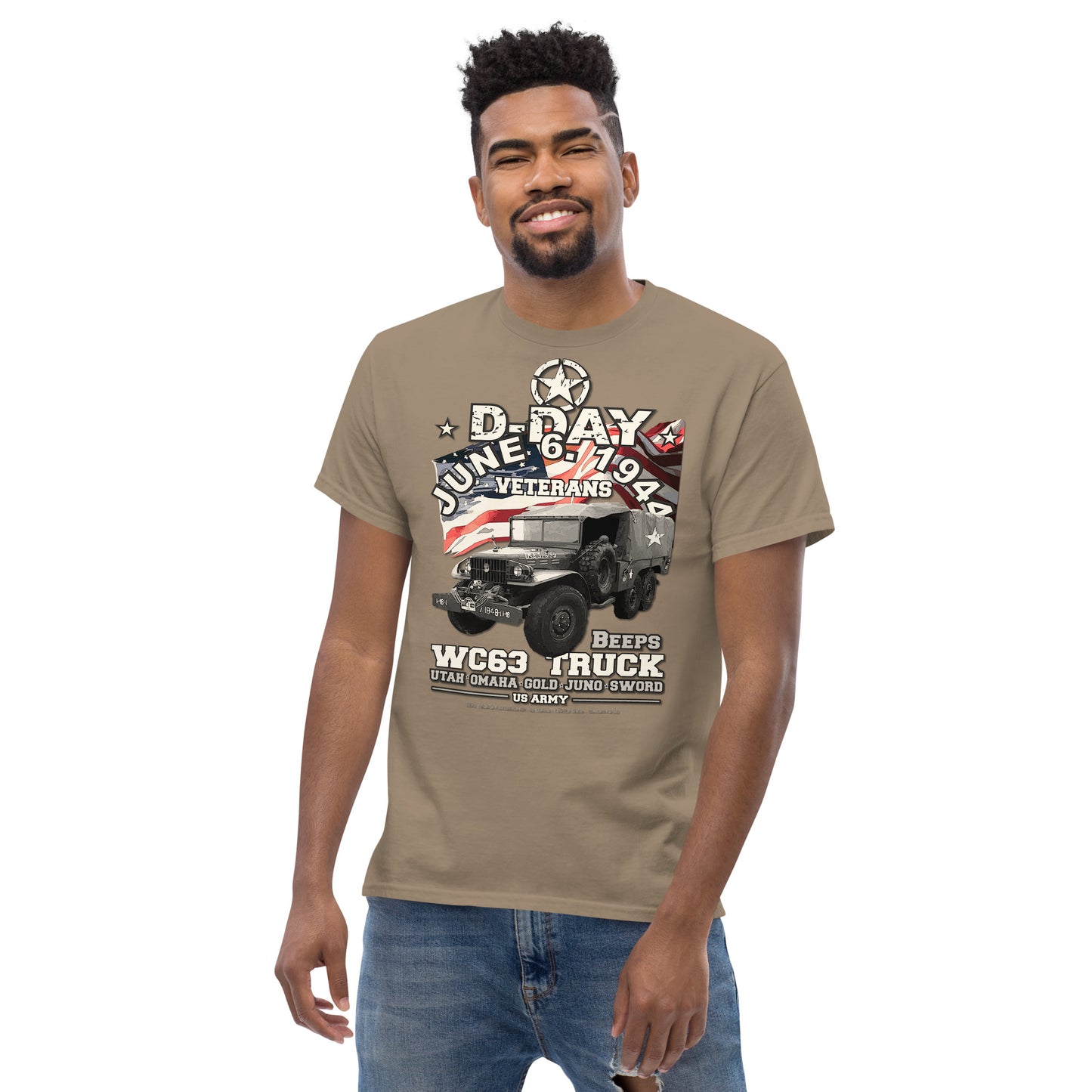 D-DAY WC63 Beeps Truck Veterans t-shirt