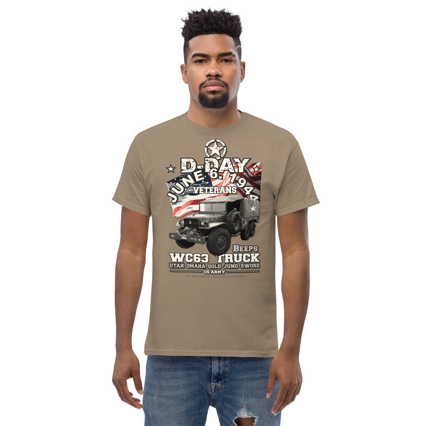 D-DAY WC63 Beeps Truck Veterans t-shirt