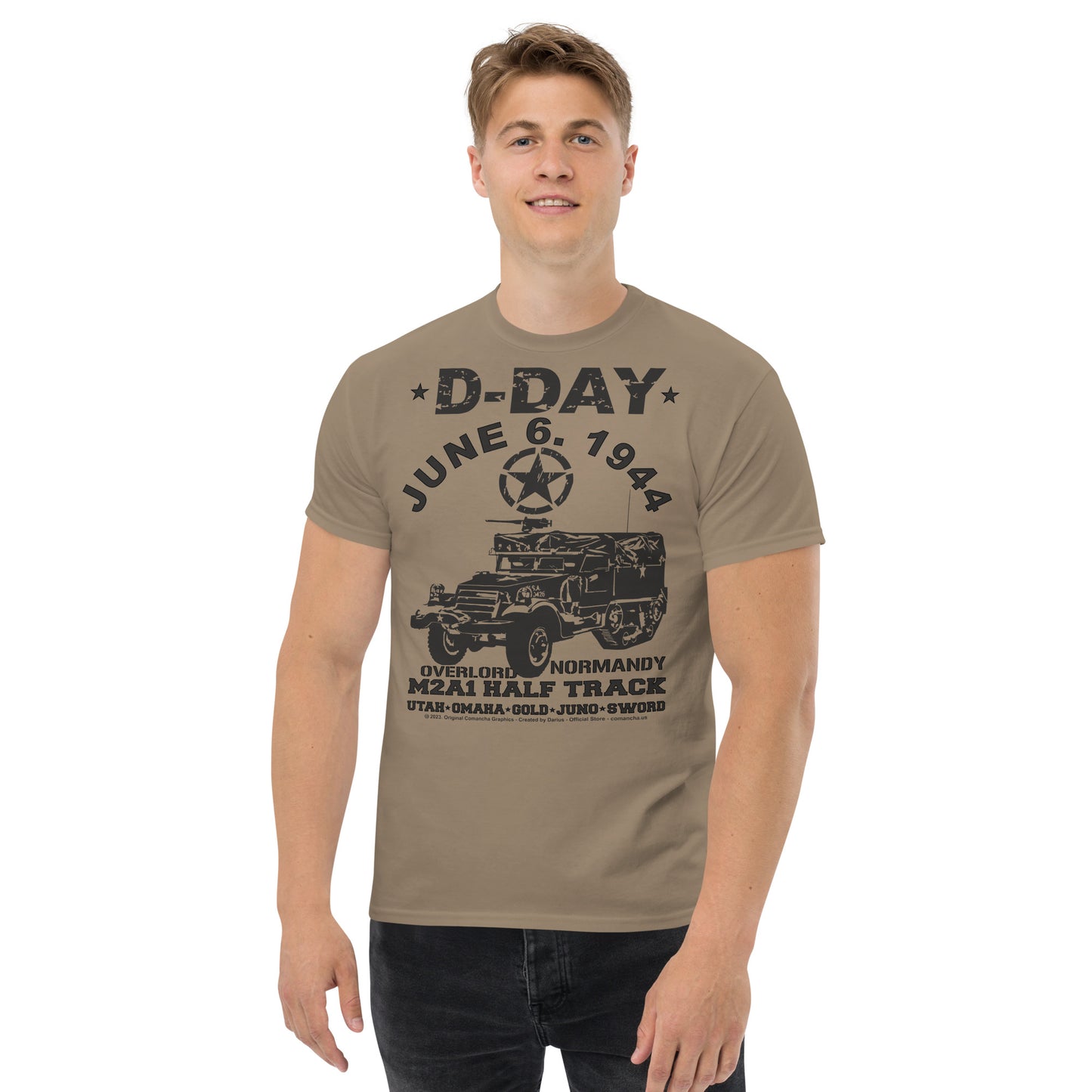 D-Day M2A1 Half Track Veterans t-shirt