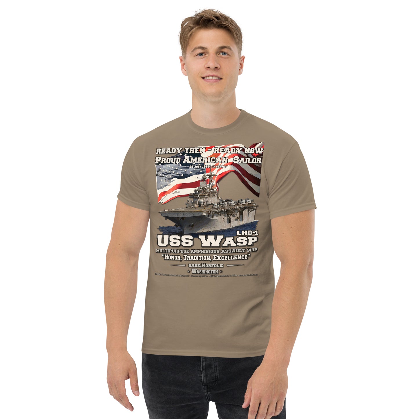 USS Wasp LHD-1 Amphibious Assault Ship t-shirt