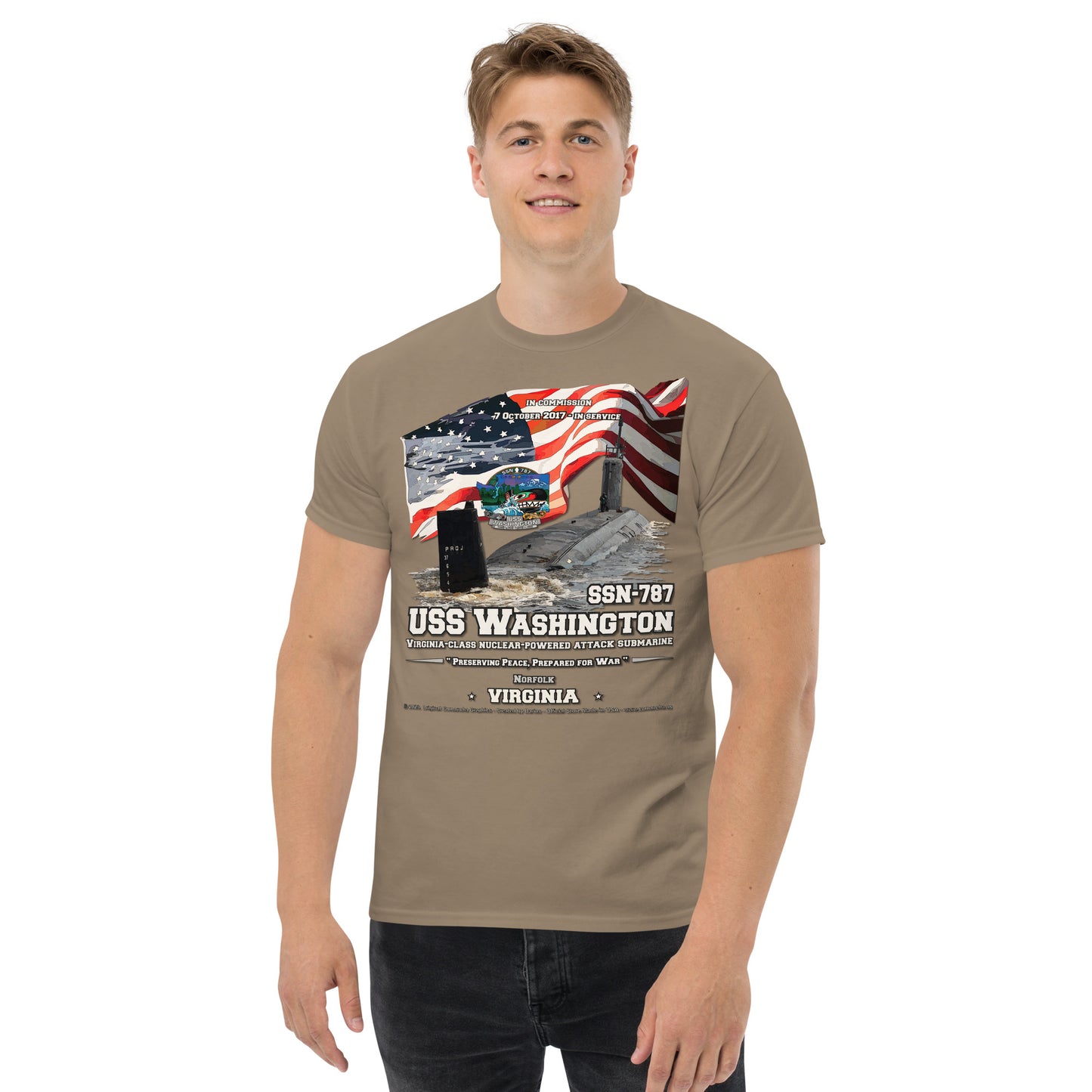 USS WASHINGTON SSN-787 Submarine T-shirt