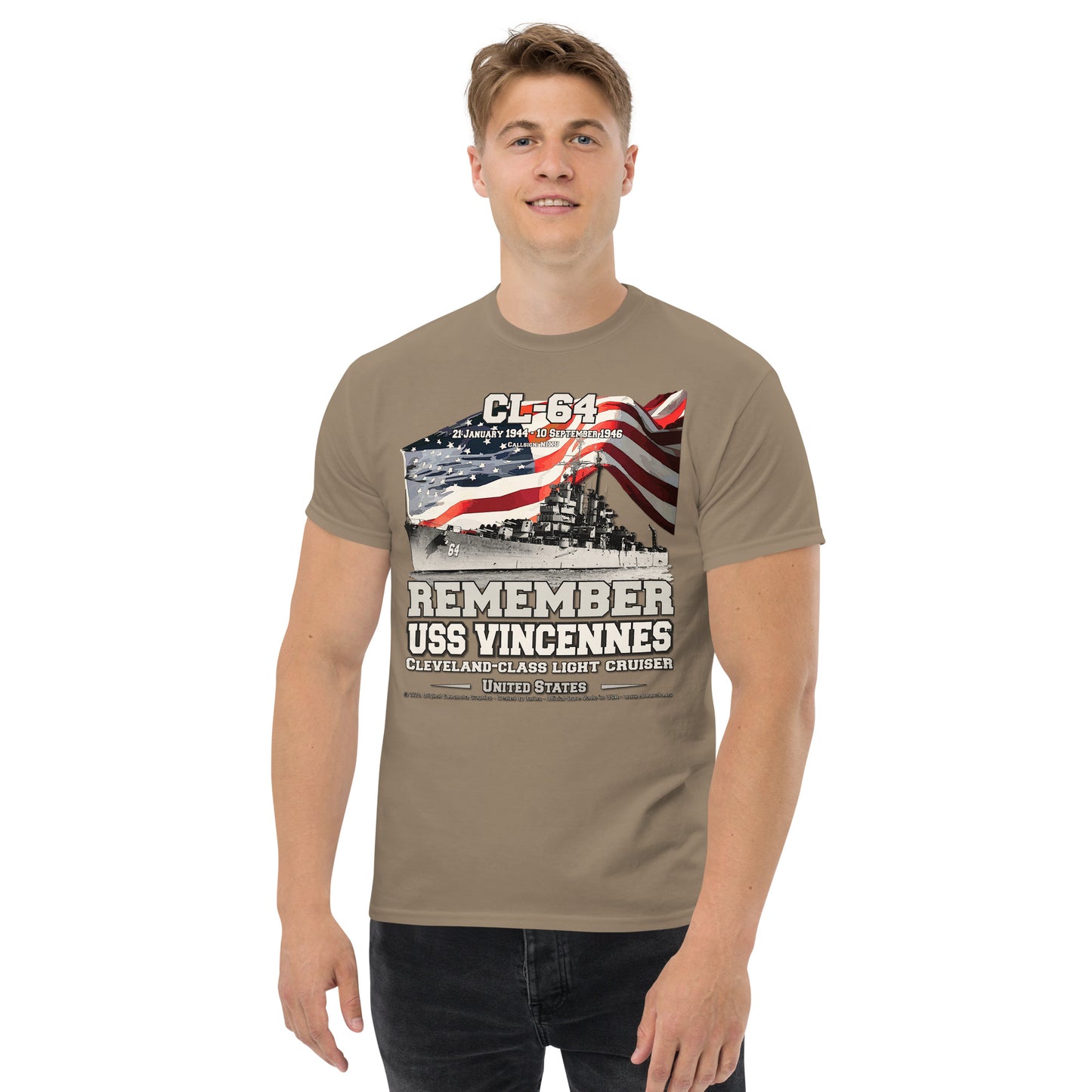 USS VINCENNES CL-64 Light Cruiser T-shirt