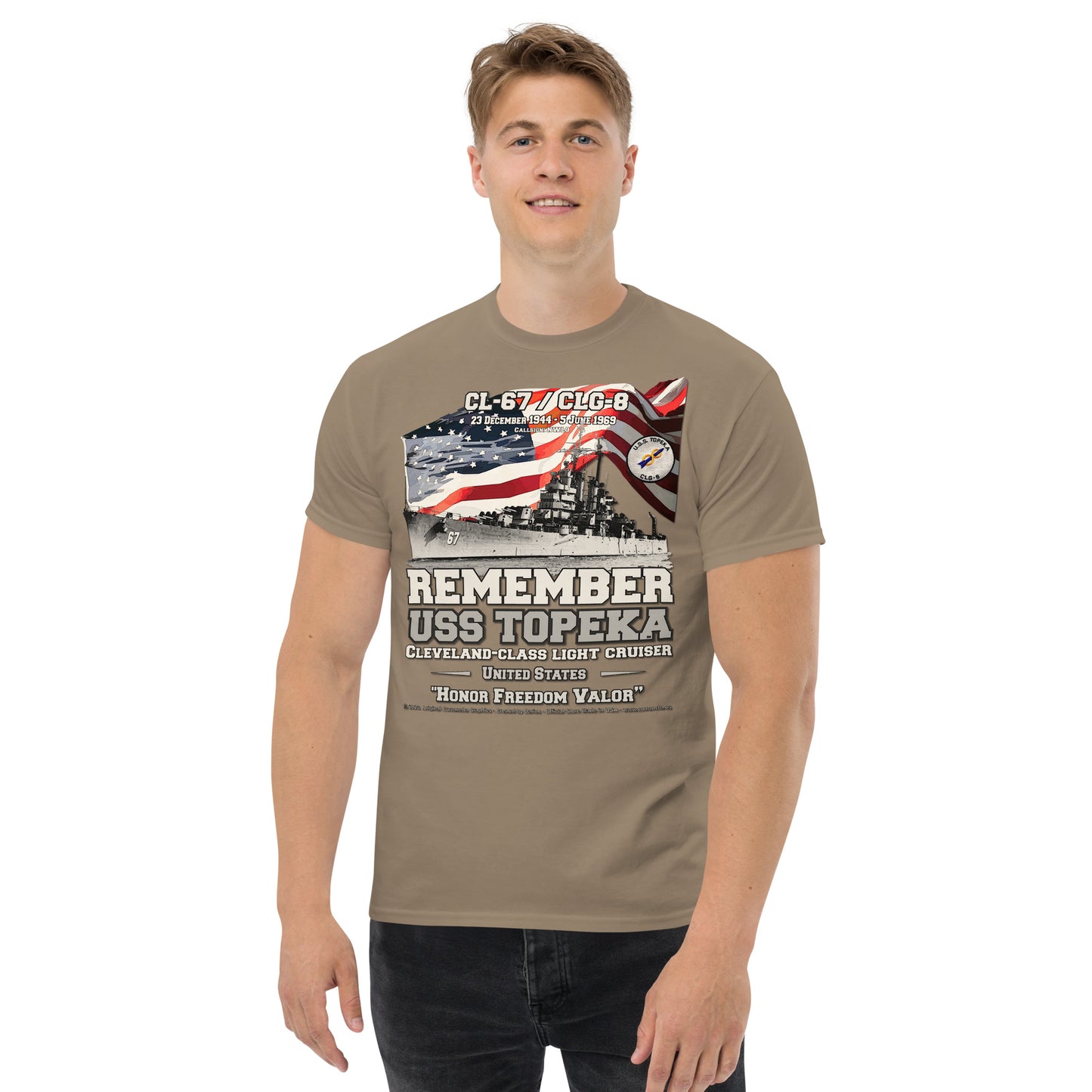 USS TOPEKA CL-67 Light Cruiser t-shirt