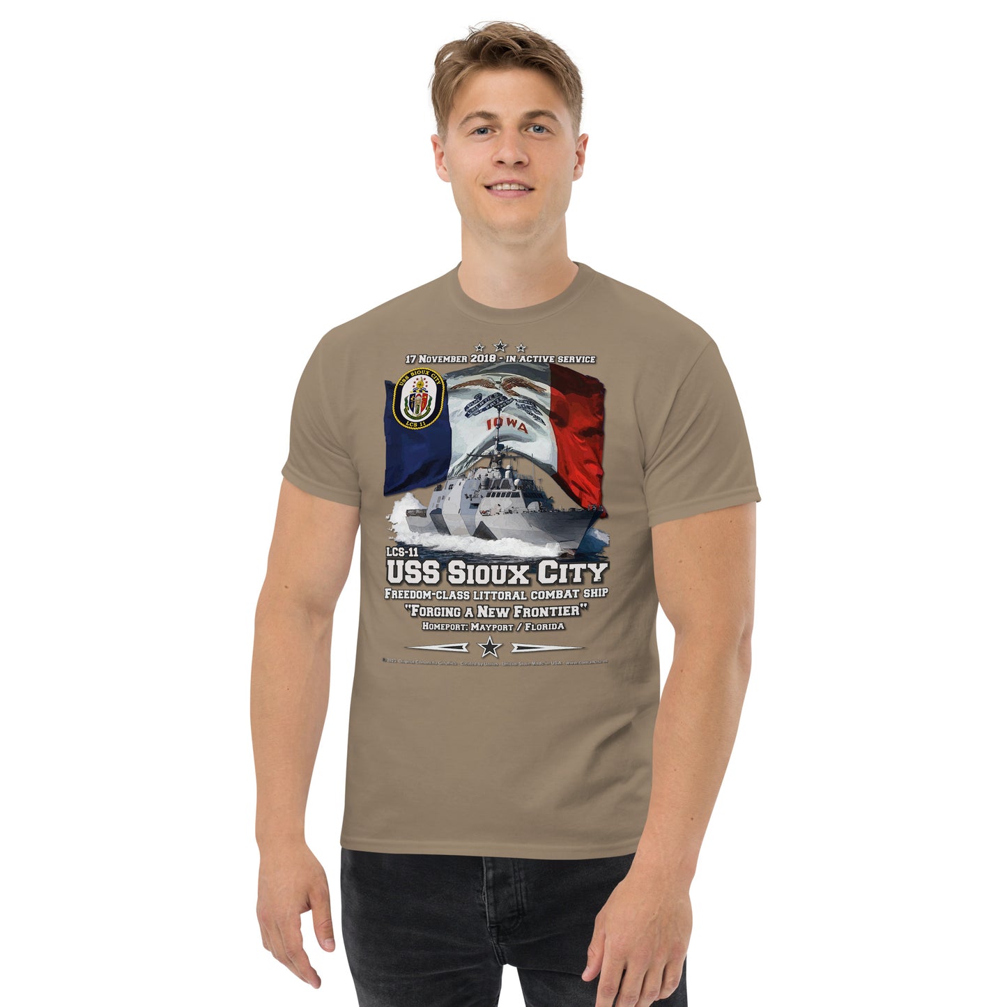 USS SIOUX CITY LCS-11 Littoral Combat Ship t-shirt