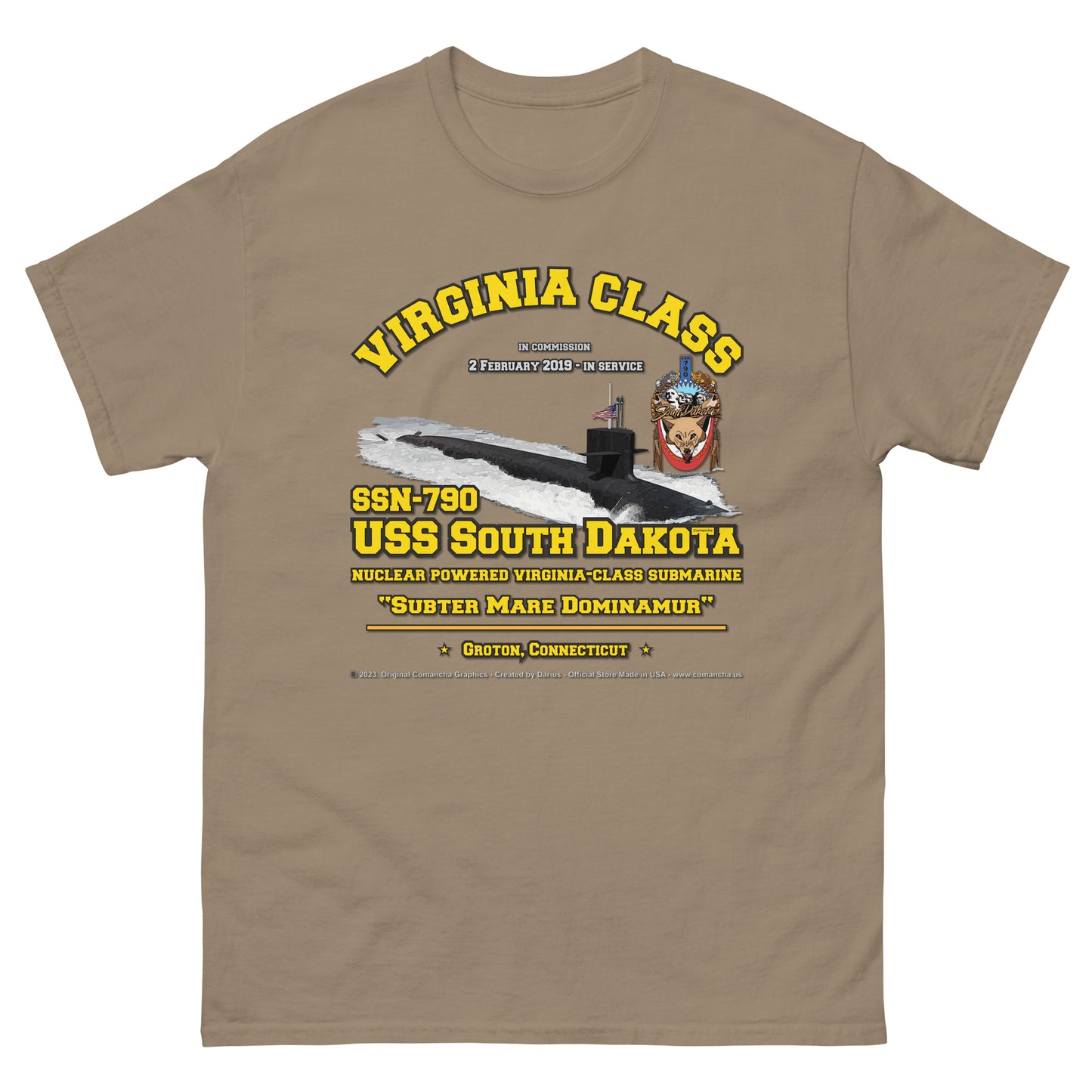 USS SOUTH DAKOTA SSN-790 Submarine Shipmates T-shirt