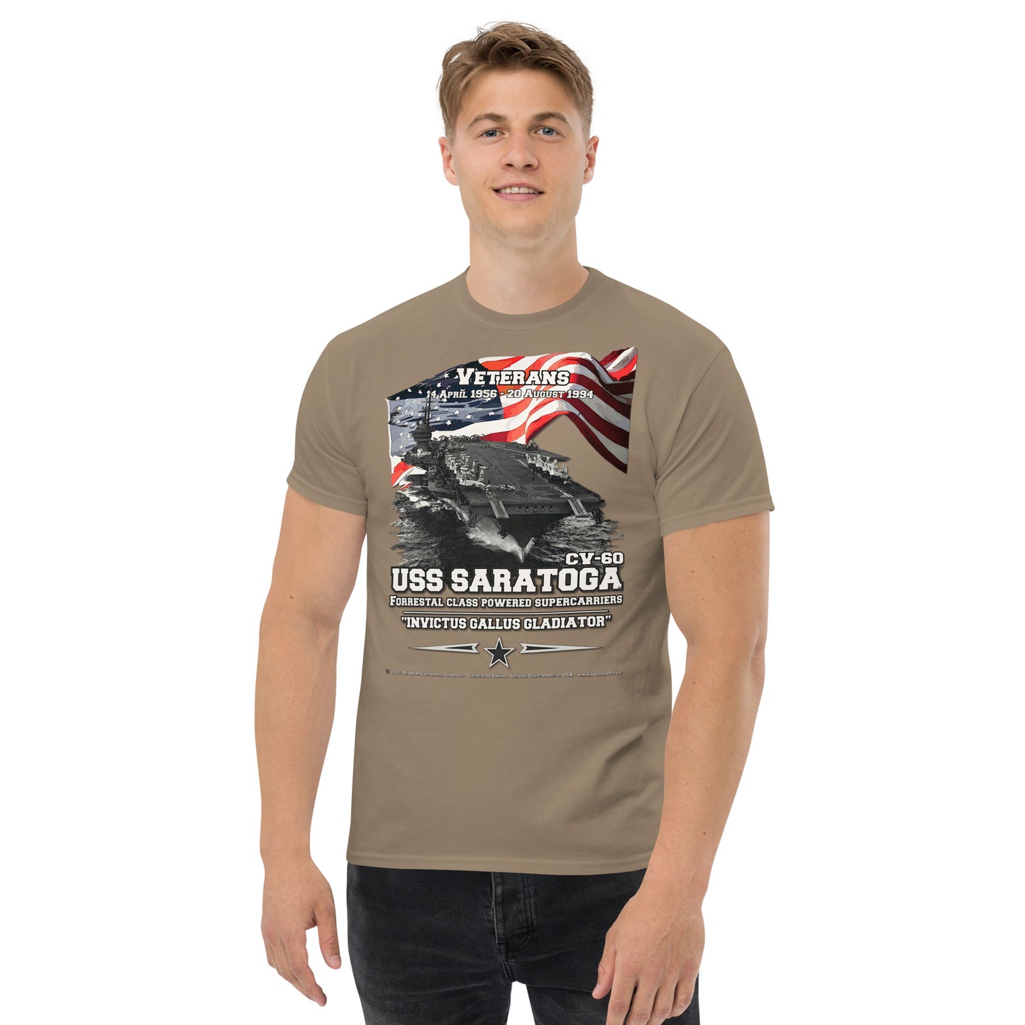 USS SARATOGA CV-60 Aircraft Carrier t-shirt