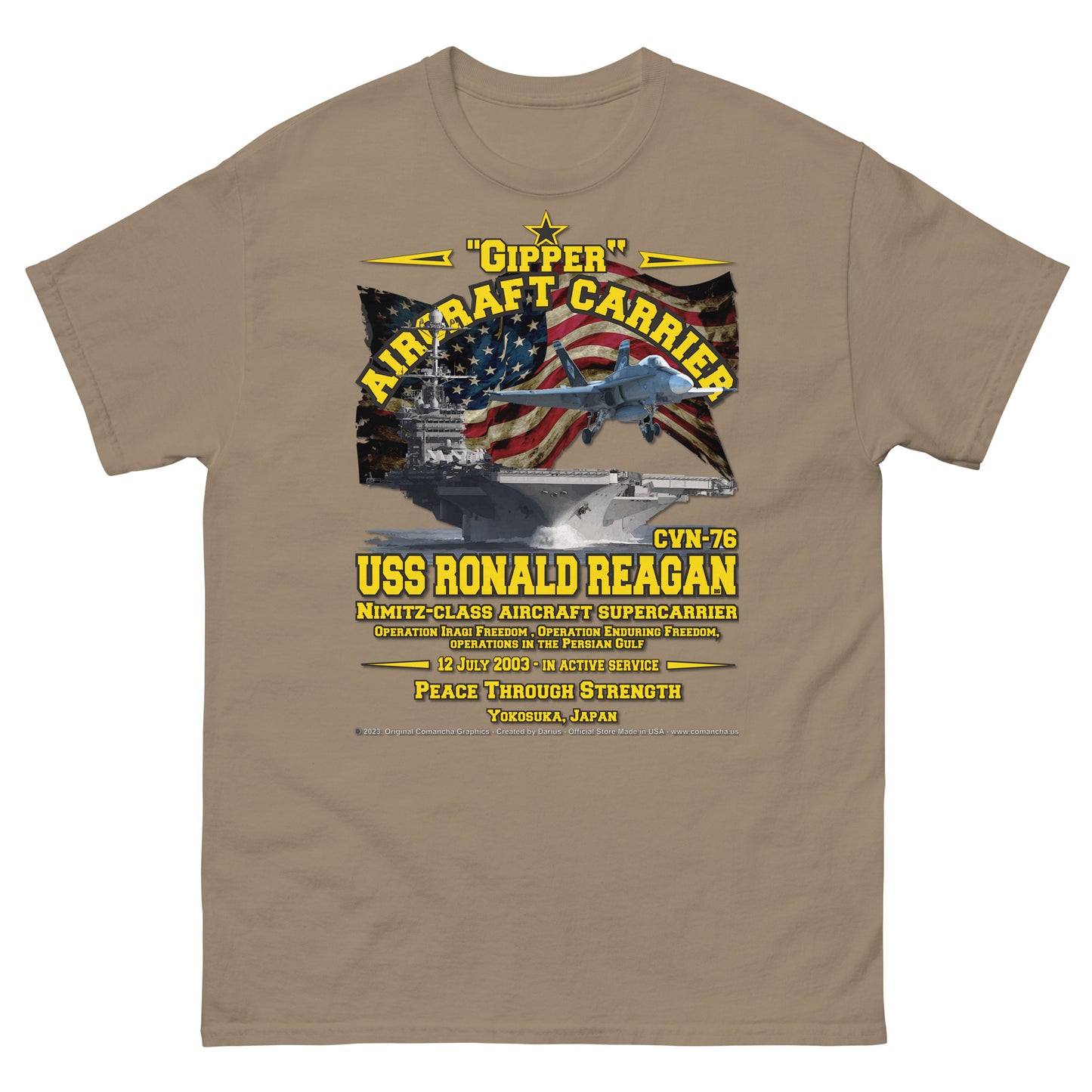 USS RONALD REAGAN CVN-76 Aircraft Carrier T-shirt