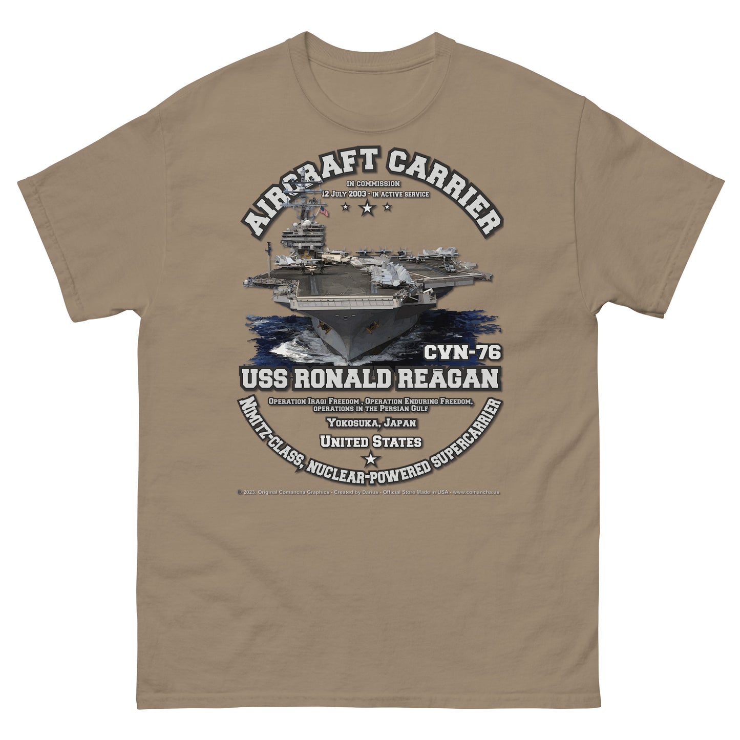 USS RONALD REAGAN CVN-76 Aircraft Carrier T-shirt