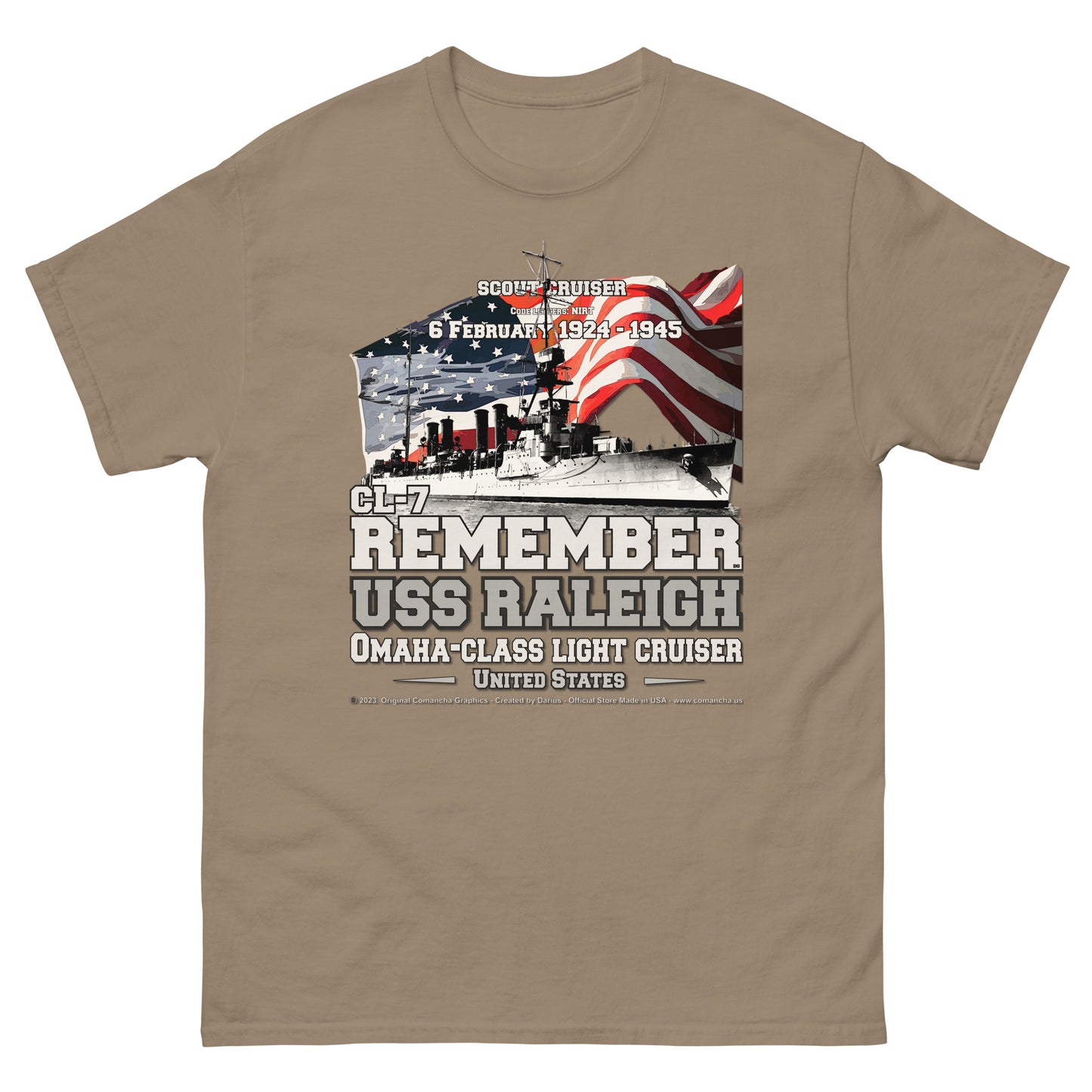 USS RALEIGH CL-7 Light Cruiser Veterans T-Shirt