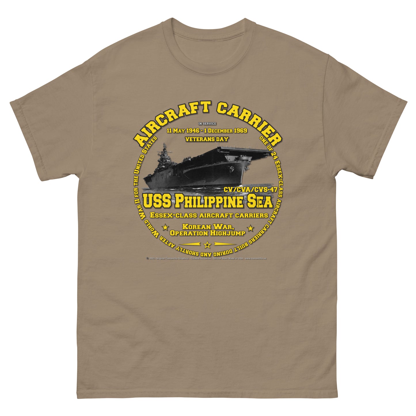 USS PHILIPPINE SEA CV-47 Aircraft Carrier T-Shirt