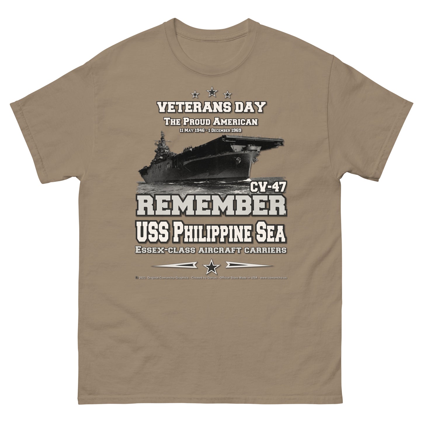 USS PHILIPPINE SEA CV-47 Aircraft Carrier T-Shirt