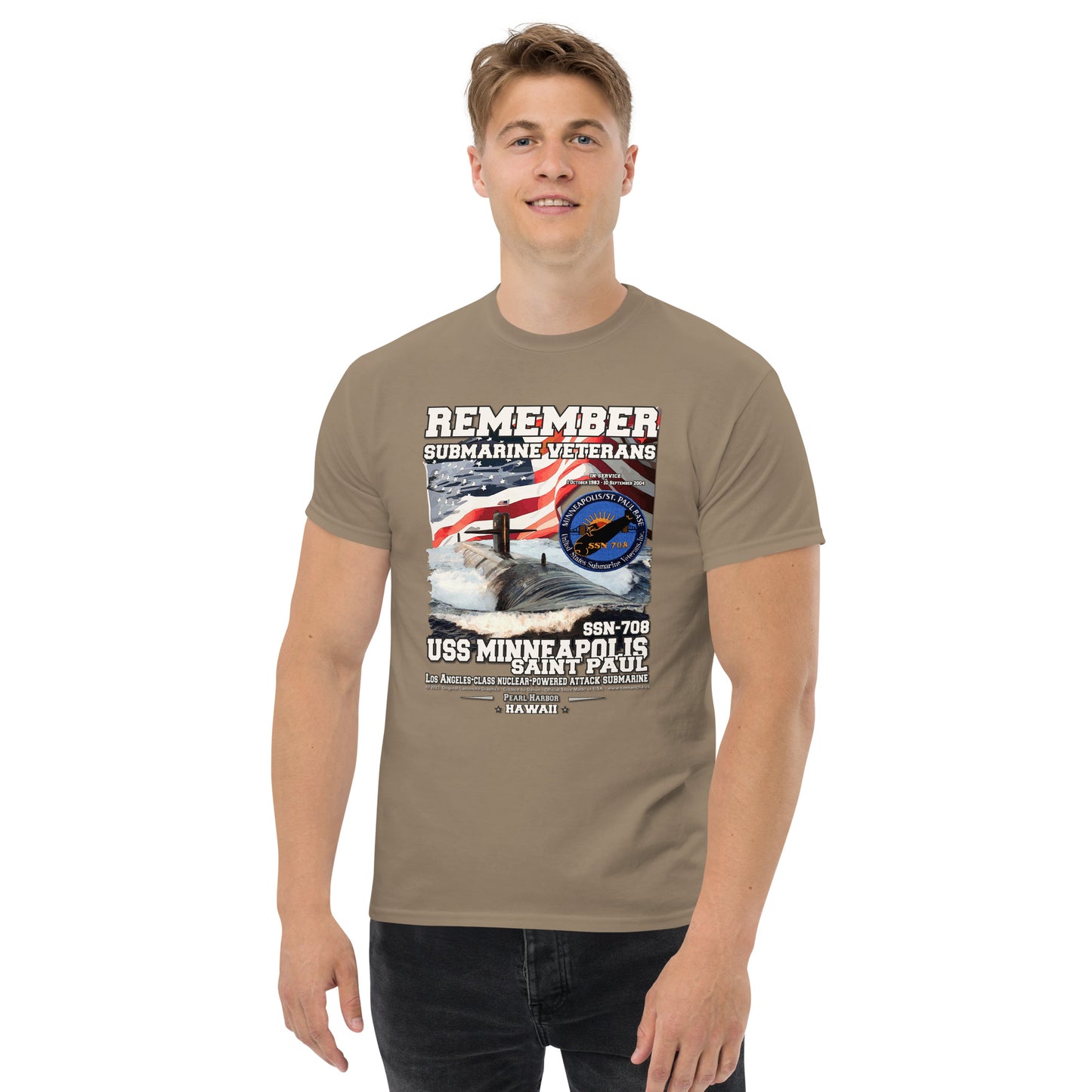 USS MINNEAPOLIS SSN-708 Submarine T-Shirt