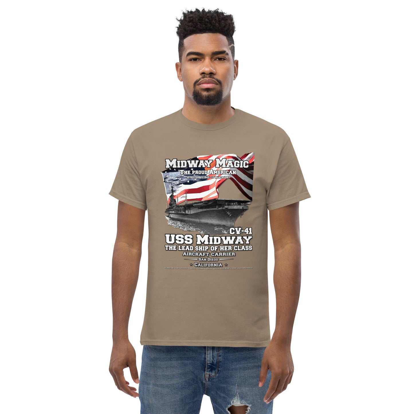 USS MIDWAY CV-41 Aircraft Carrier T-shirt