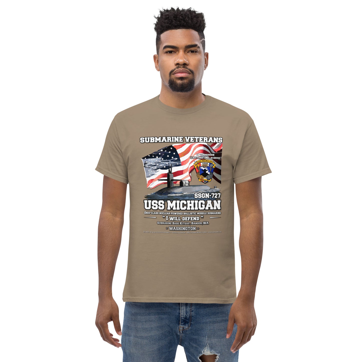 USS MICHIGAN SSGN-727 Submarine T-shirt