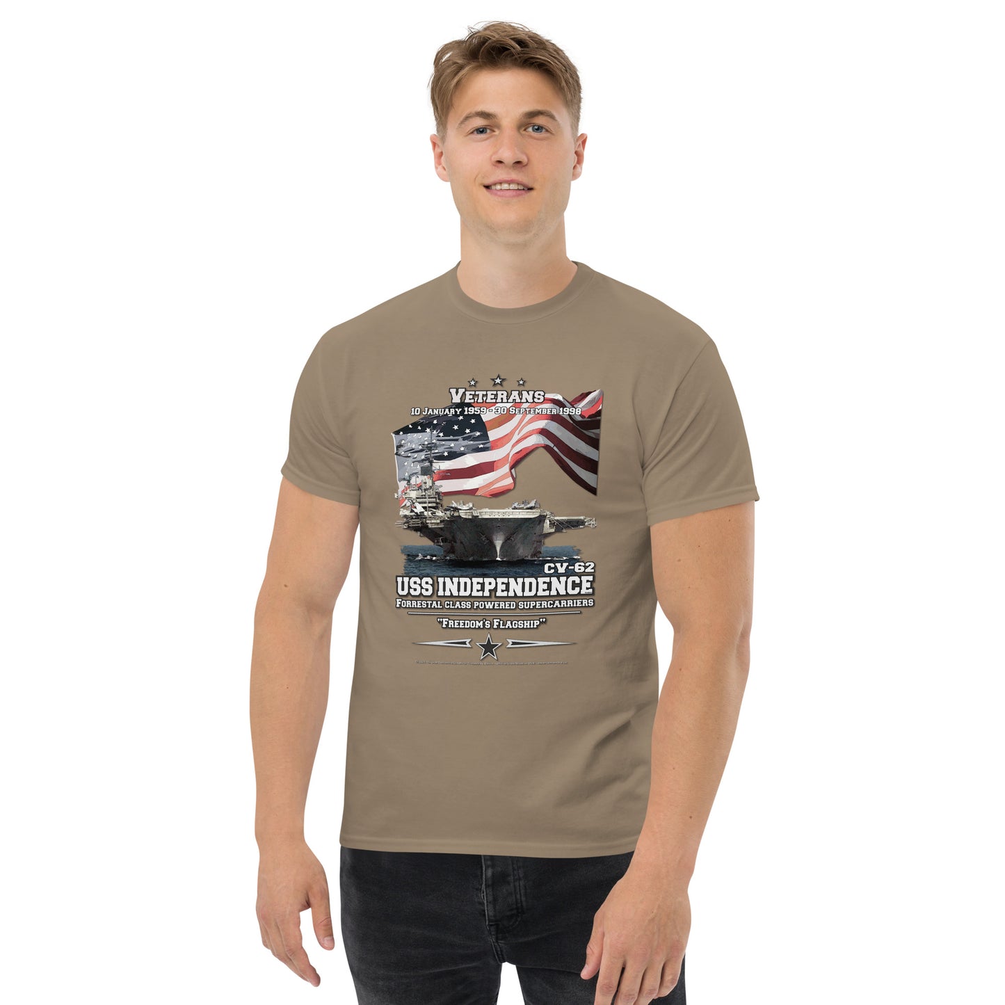 USS INDEPENDENCE CV-62 Aircraft Carrier t-shirt