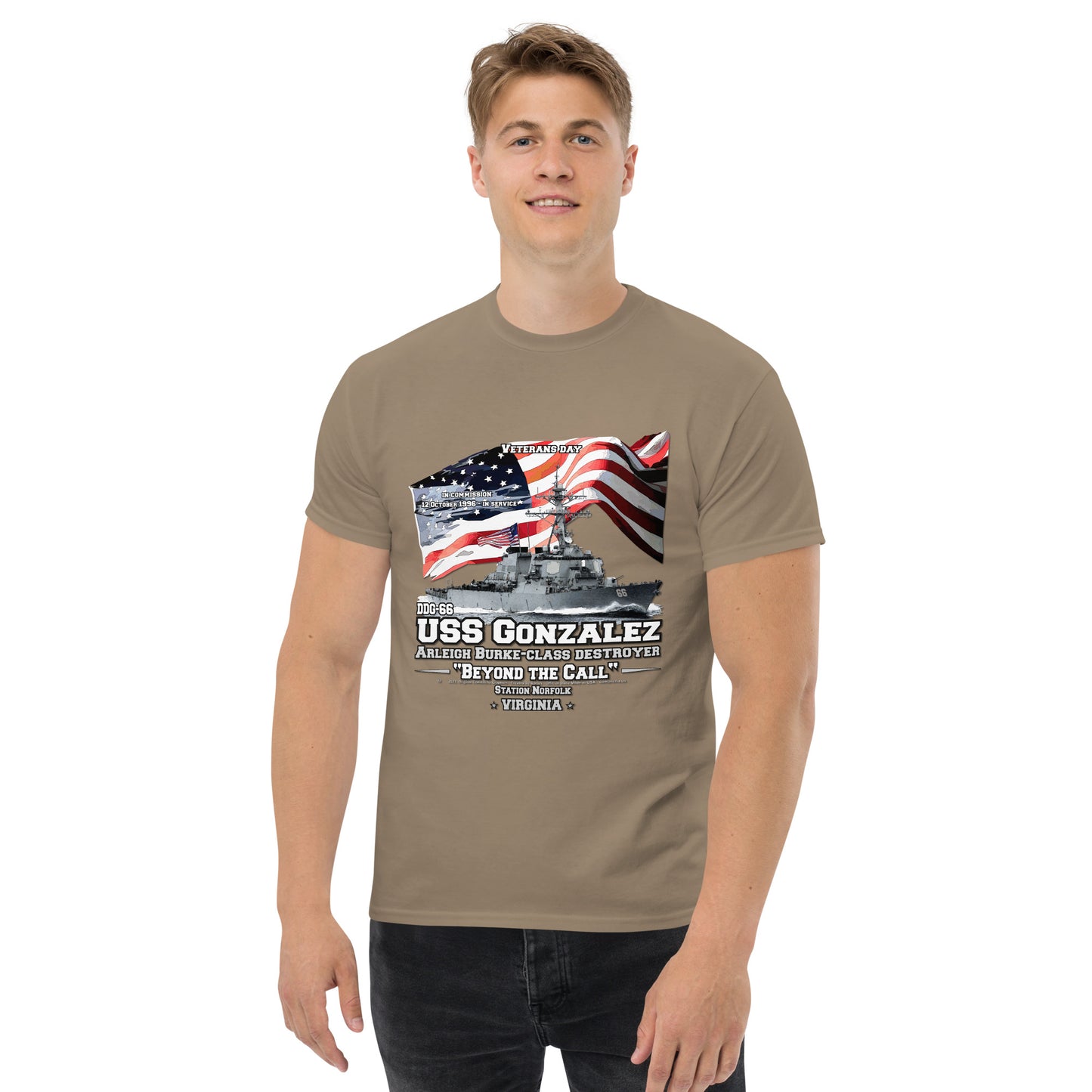 USS GONZALES DDG-66 Destroyer t-shirt