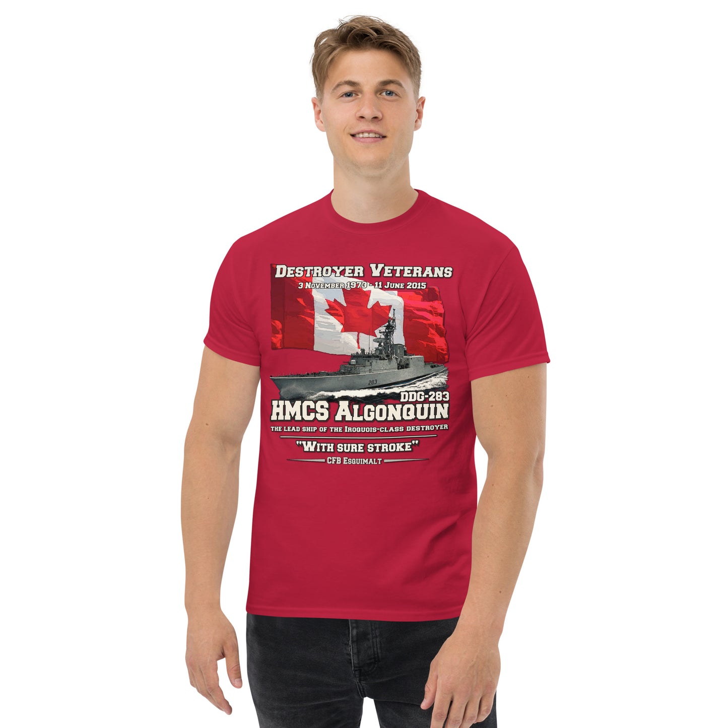HMCS Algonquin DDG-283 Tee, Canadian Destroyer Veterans tee, Comancha Design,HMCS Algonquin tee, Destroyer Veterans,
