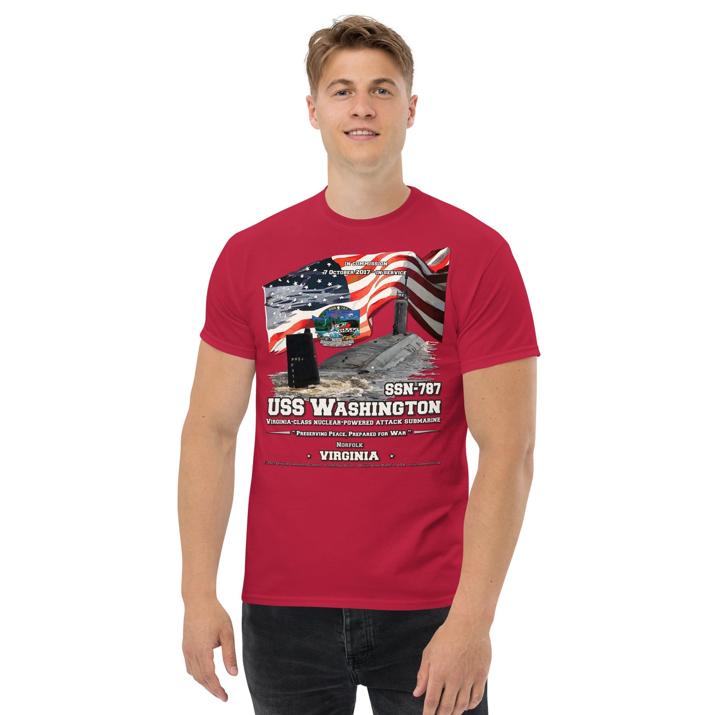 USS WASHINGTON SSN-787 Submarine T-shirt