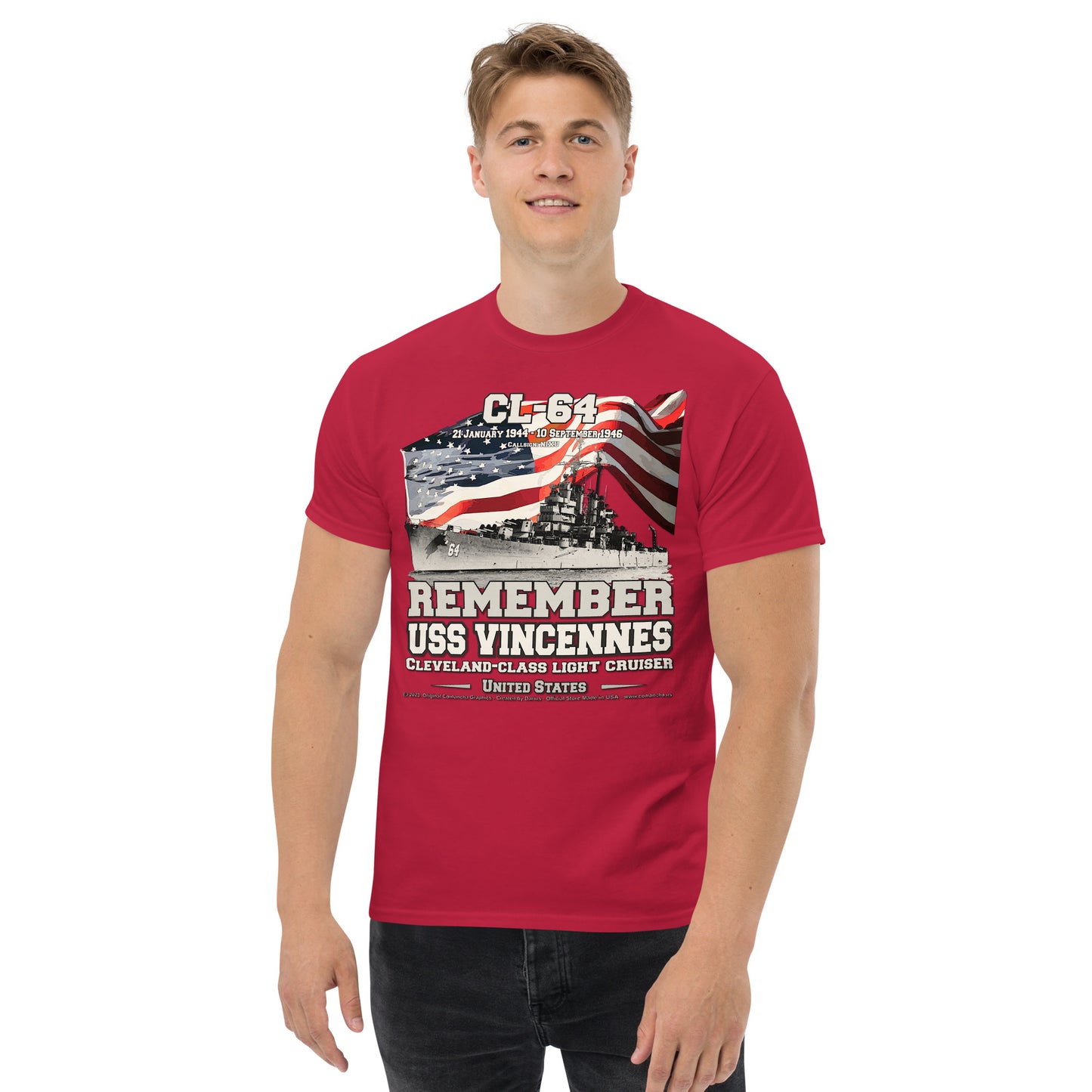 USS VINCENNES CL-64 Light Cruiser T-shirt