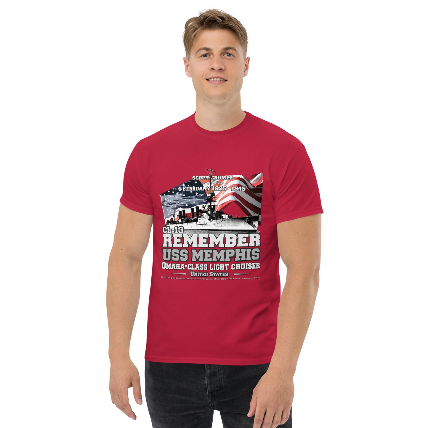 USS MEMPHIS CL-13 Light Cruiser T-Shirt