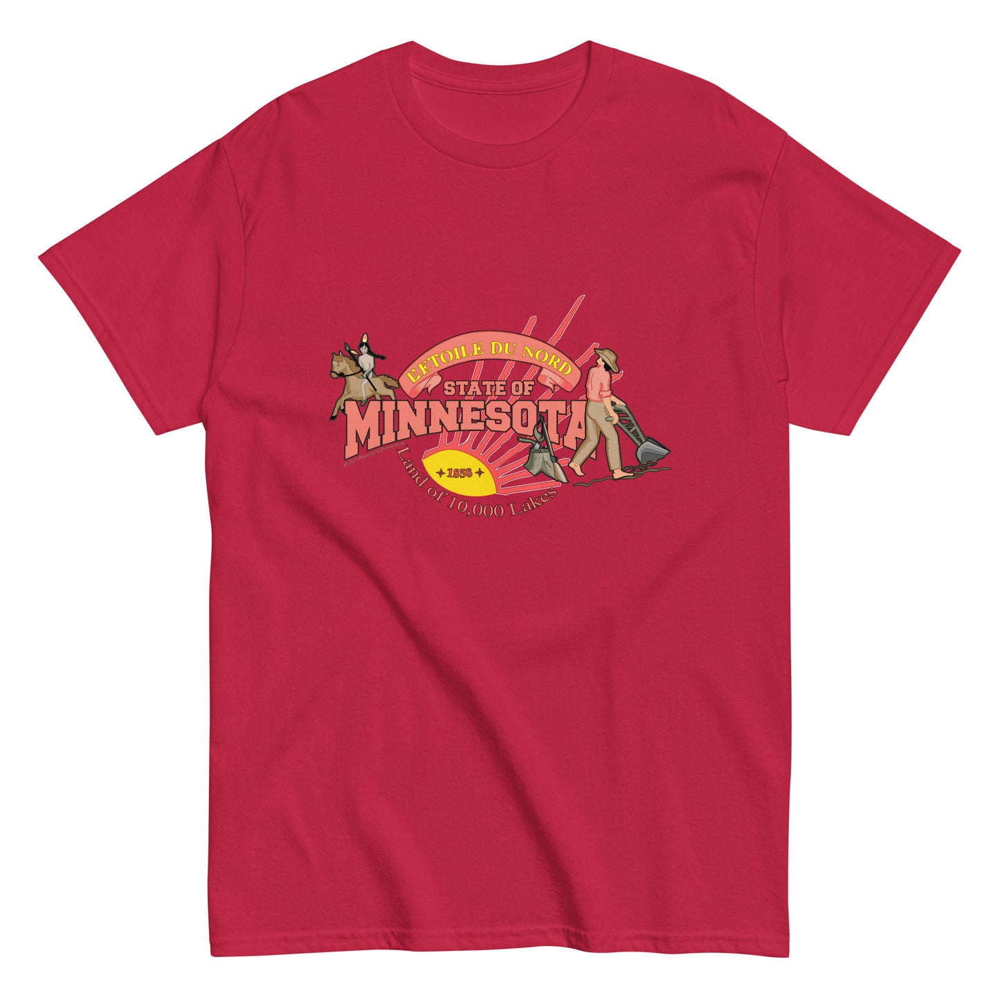 Minnesota tee, Minnesota USA T-shirt,Minnesota State T-Shirt, Comancha Graphics,