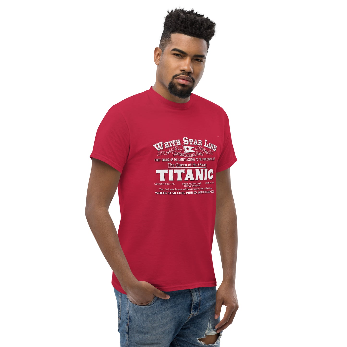 WHITE STAR LINE - Titanic Men's classic tee, WHITE STAR LINE t-shirt, Comancha t-shirt, Titanic T-shirt,