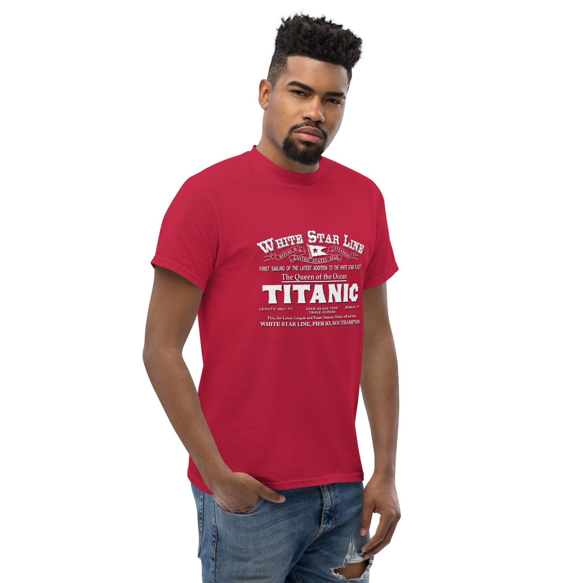 WHITE STAR LINE - Titanic Men's classic tee, WHITE STAR LINE t-shirt, Comancha t-shirt, Titanic T-shirt,