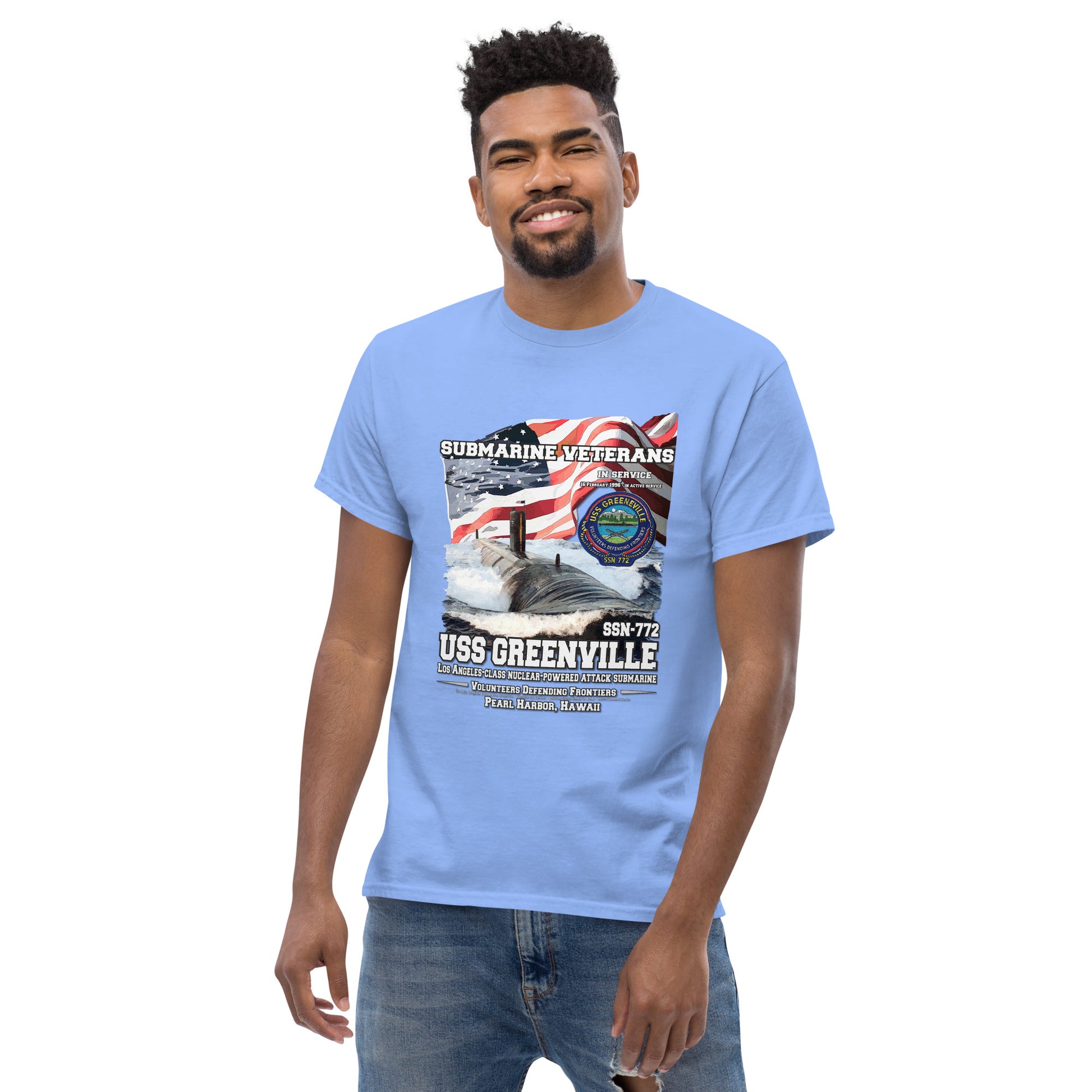 USS GREENVILLE SSG-772 tee, USS GREENVILLE SSG-772 Veterans tee,USS GREENVILLE SSG-772 Submarine Veterans Classic Tee, Comancha Submarine Vetrans,