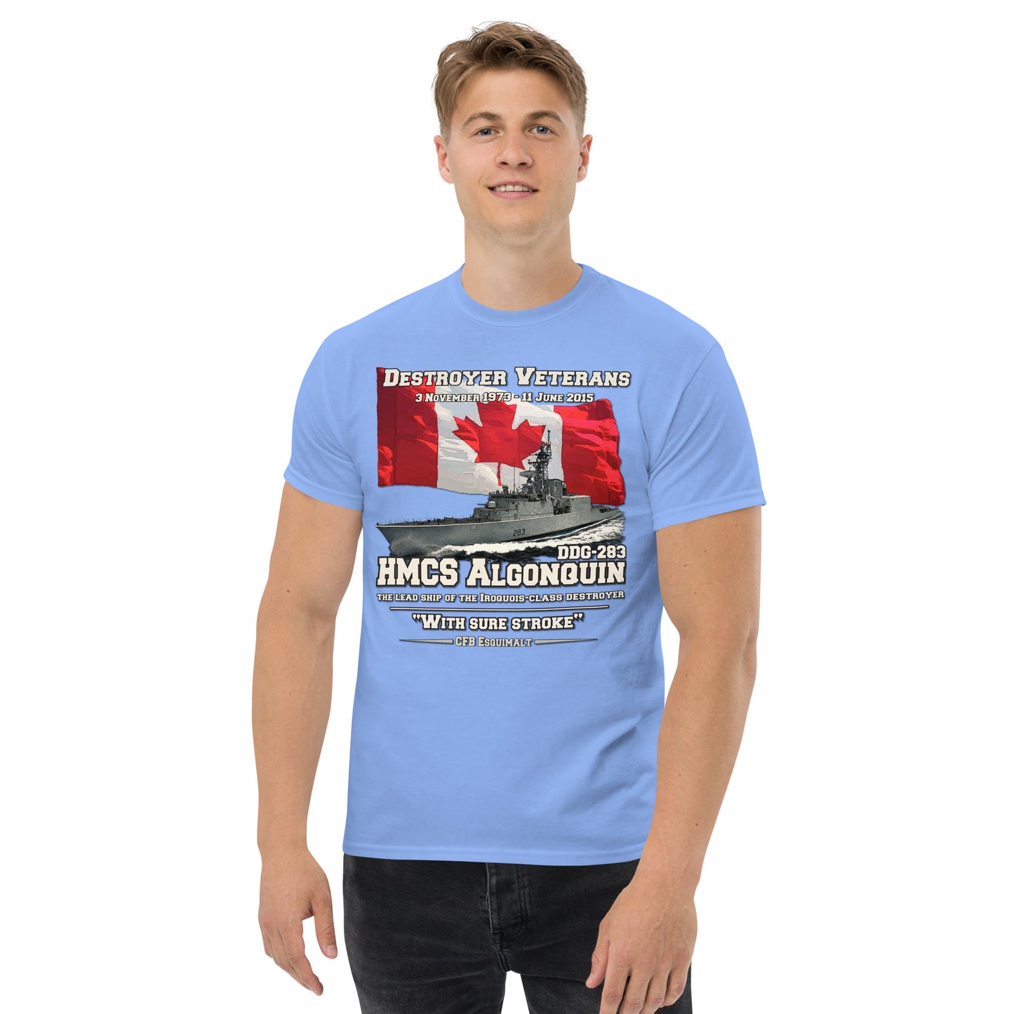 HMCS Algonquin DDG-283 Tee, Canadian Destroyer Veterans tee, Comancha Design,HMCS Algonquin tee, Destroyer Veterans,