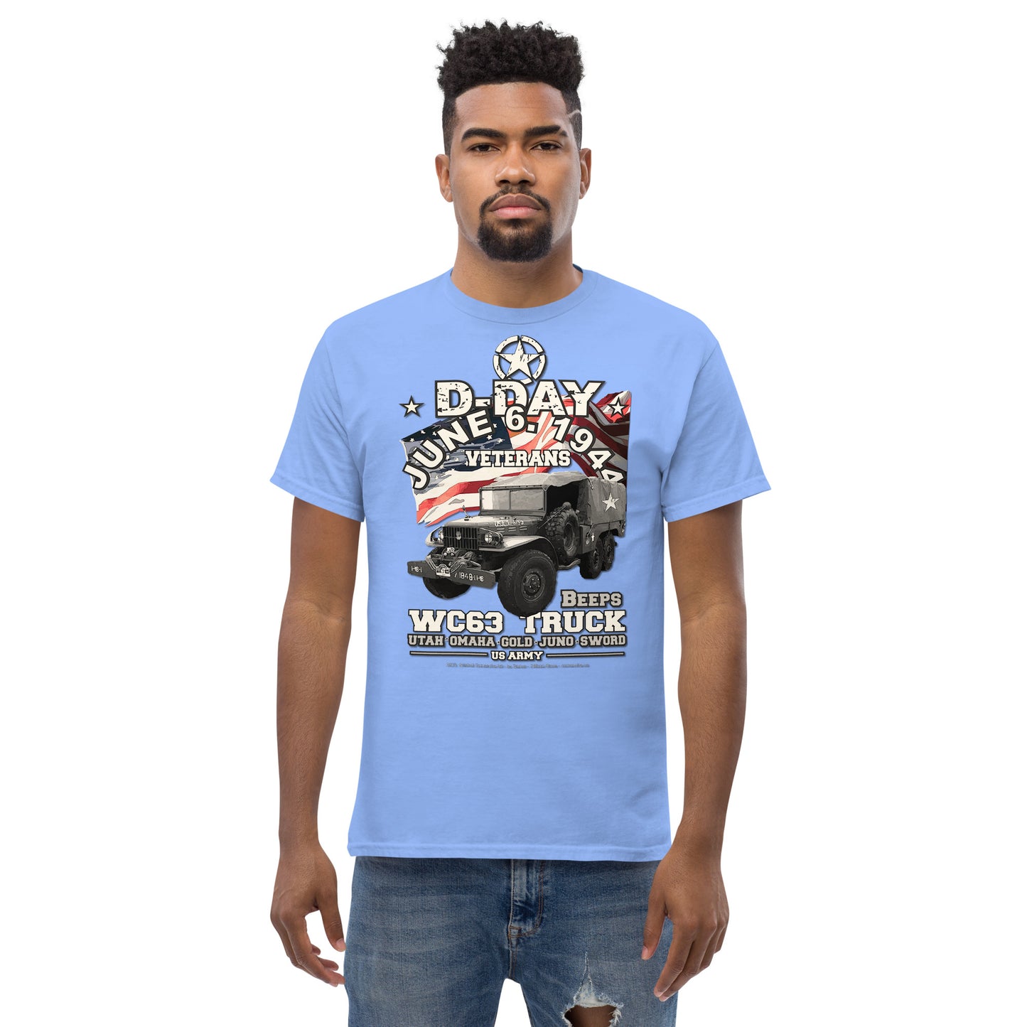 D-DAY WC63 Beeps Truck Veterans t-shirt