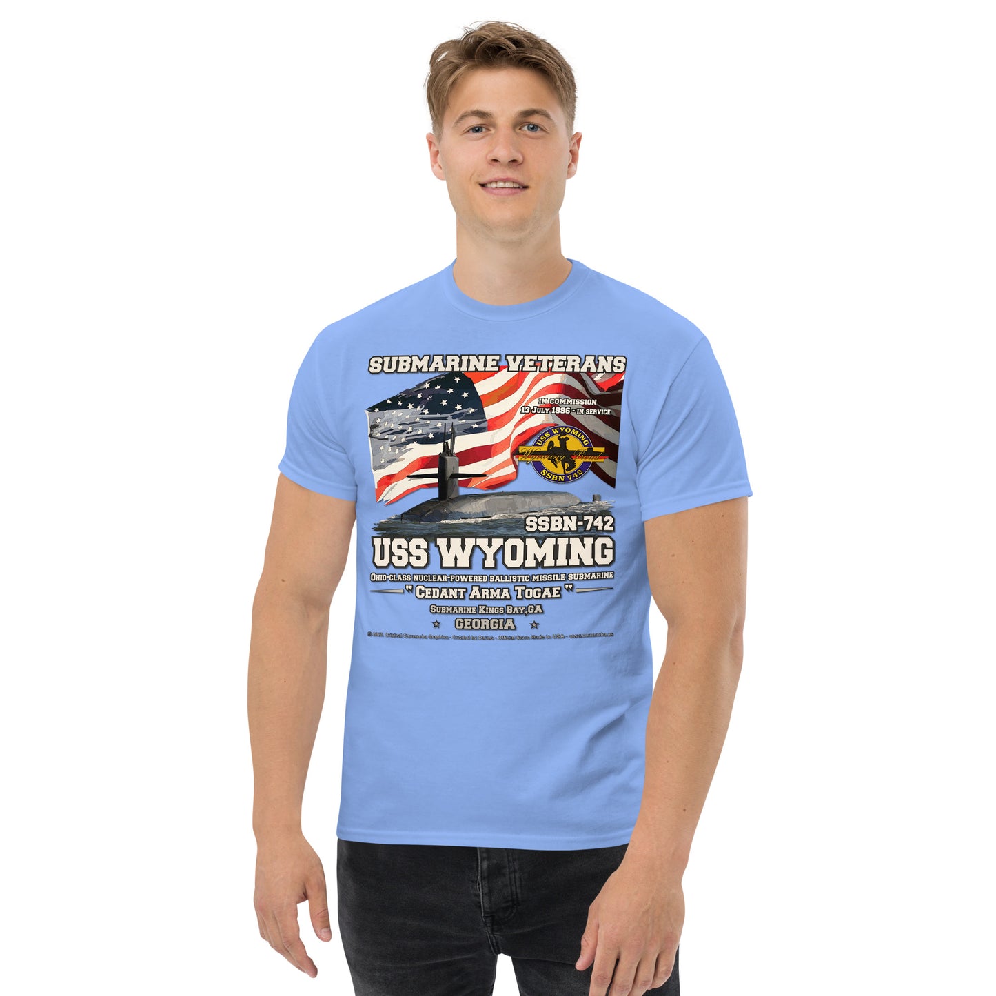 USS WYOMING SSBN-742 Submarine T-shirt