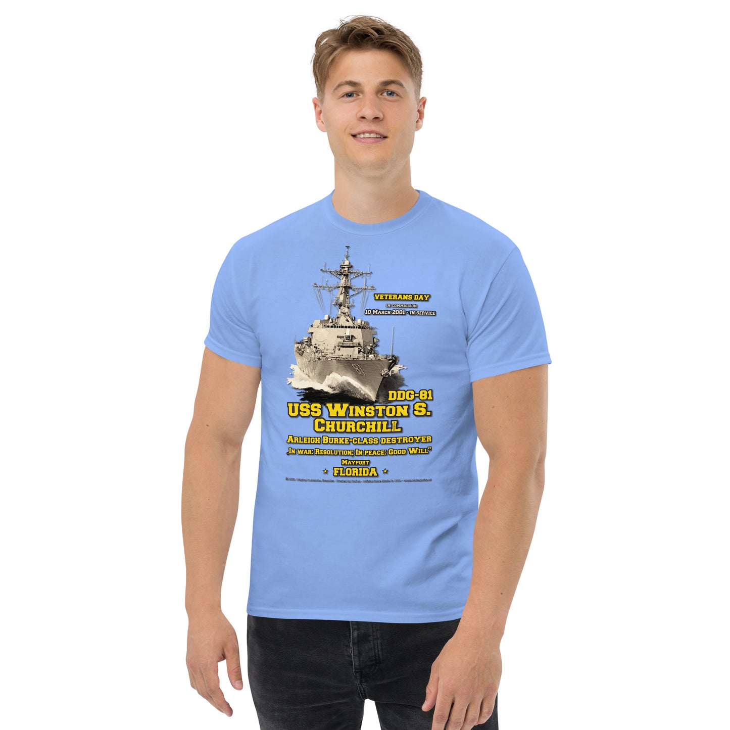 USS Winston Churchill DDG-81 Destroyer t-shirt