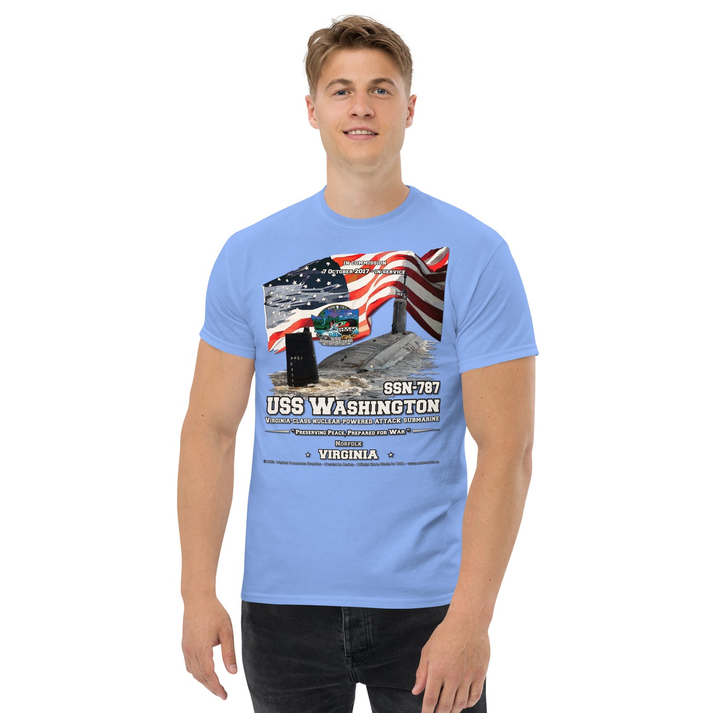 USS WASHINGTON SSN-787 Submarine T-shirt