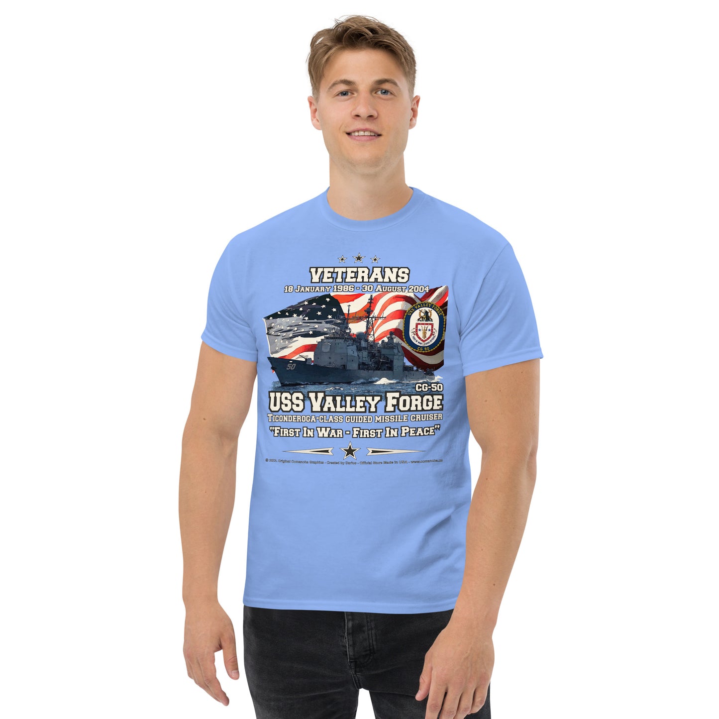 USS VALLEY FORGE CG-50 Guided Missle Cruiser T-shirt