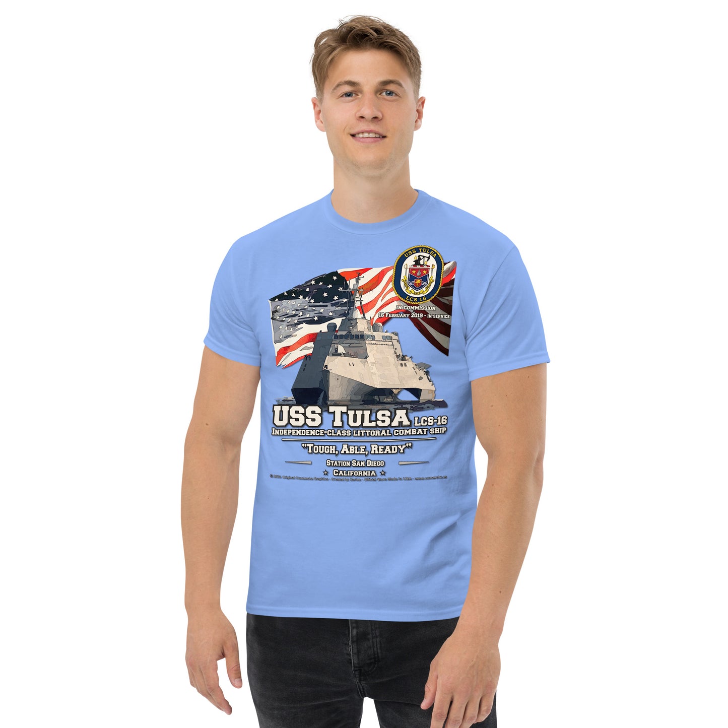 USS TULSA LCS-16 Littoral Combat Ship t-shirt