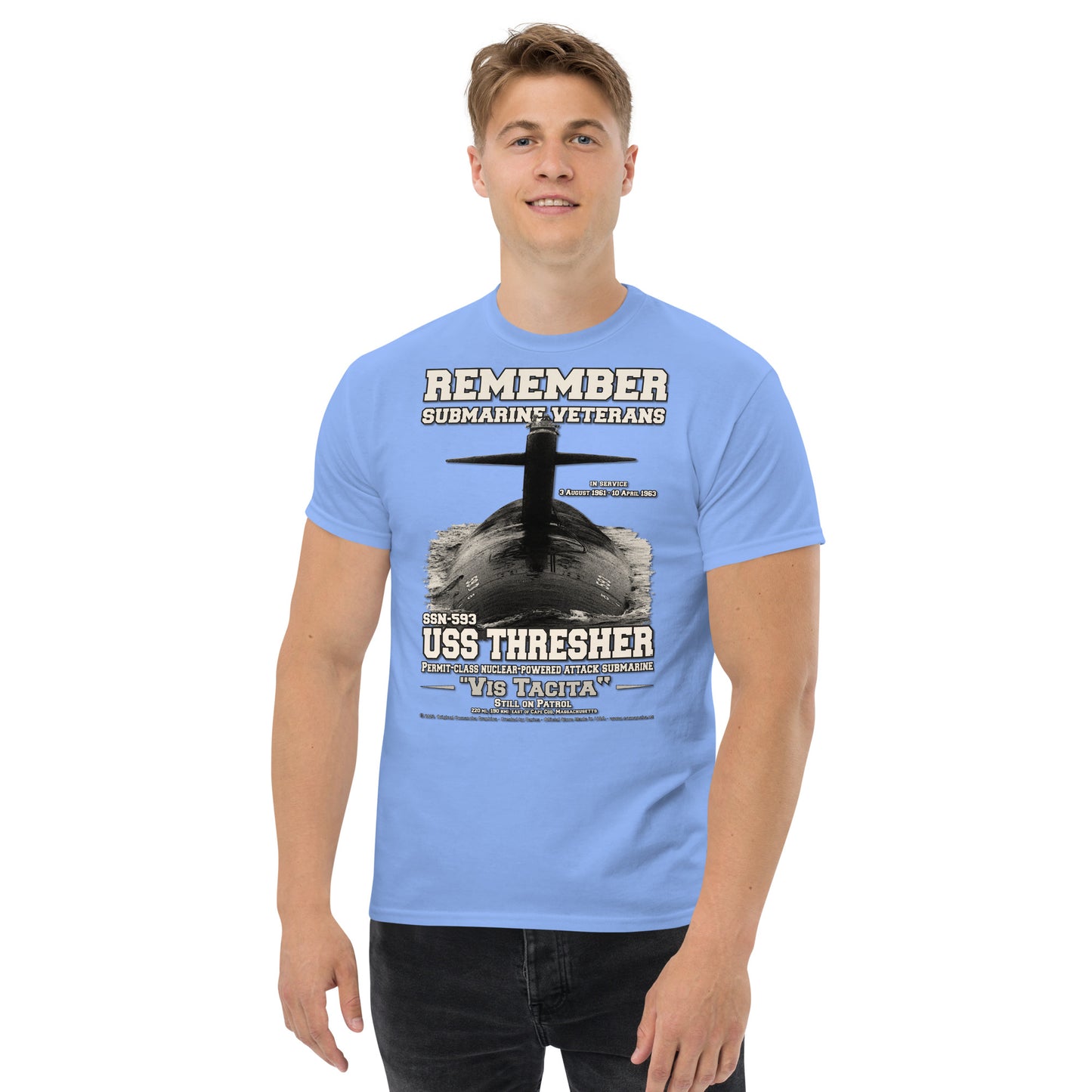 USS THRESHER SSN-593 Submarine t-shirt