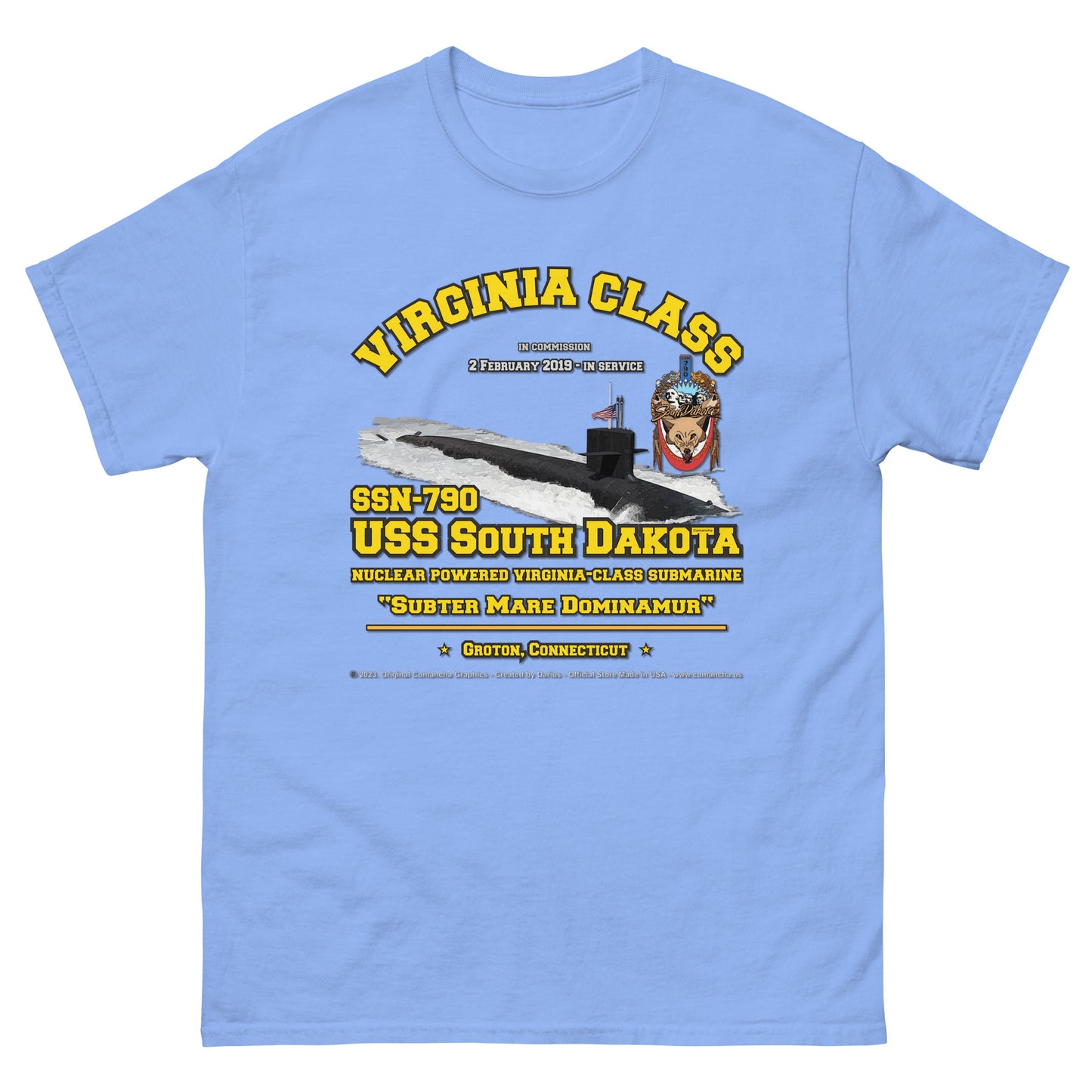 USS SOUTH DAKOTA SSN-790 Submarine Shipmates T-shirt