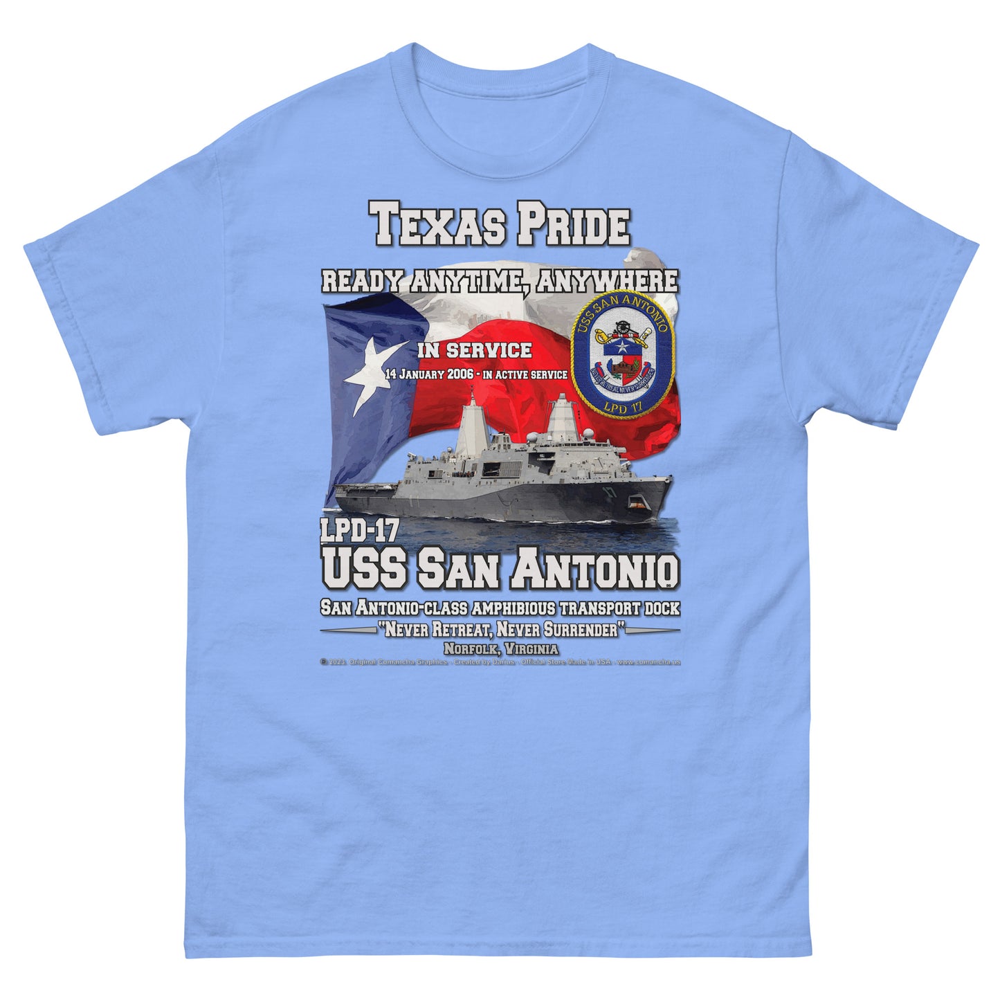 USS SAN ANTONIO LPD-17 Amphibious Transport Dock t-shirt