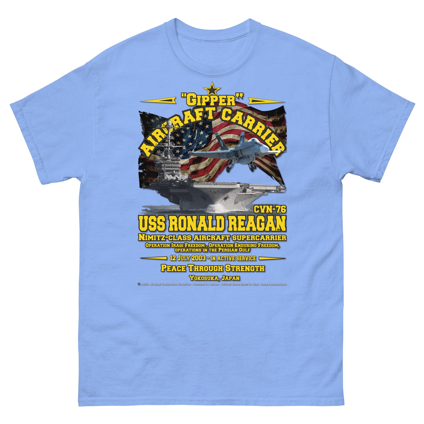USS RONALD REAGAN CVN-76 Aircraft Carrier T-shirt