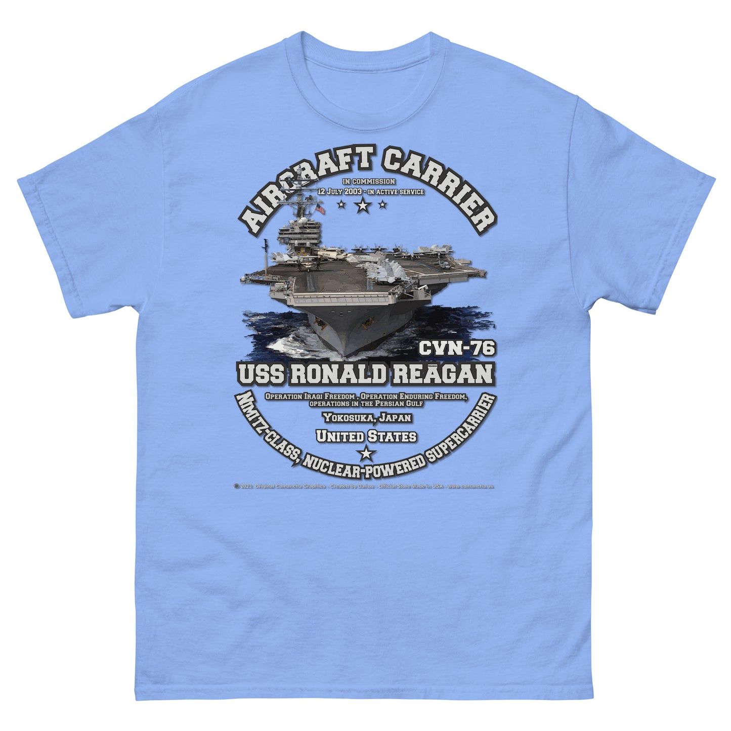 USS RONALD REAGAN CVN-76 Aircraft Carrier T-shirt