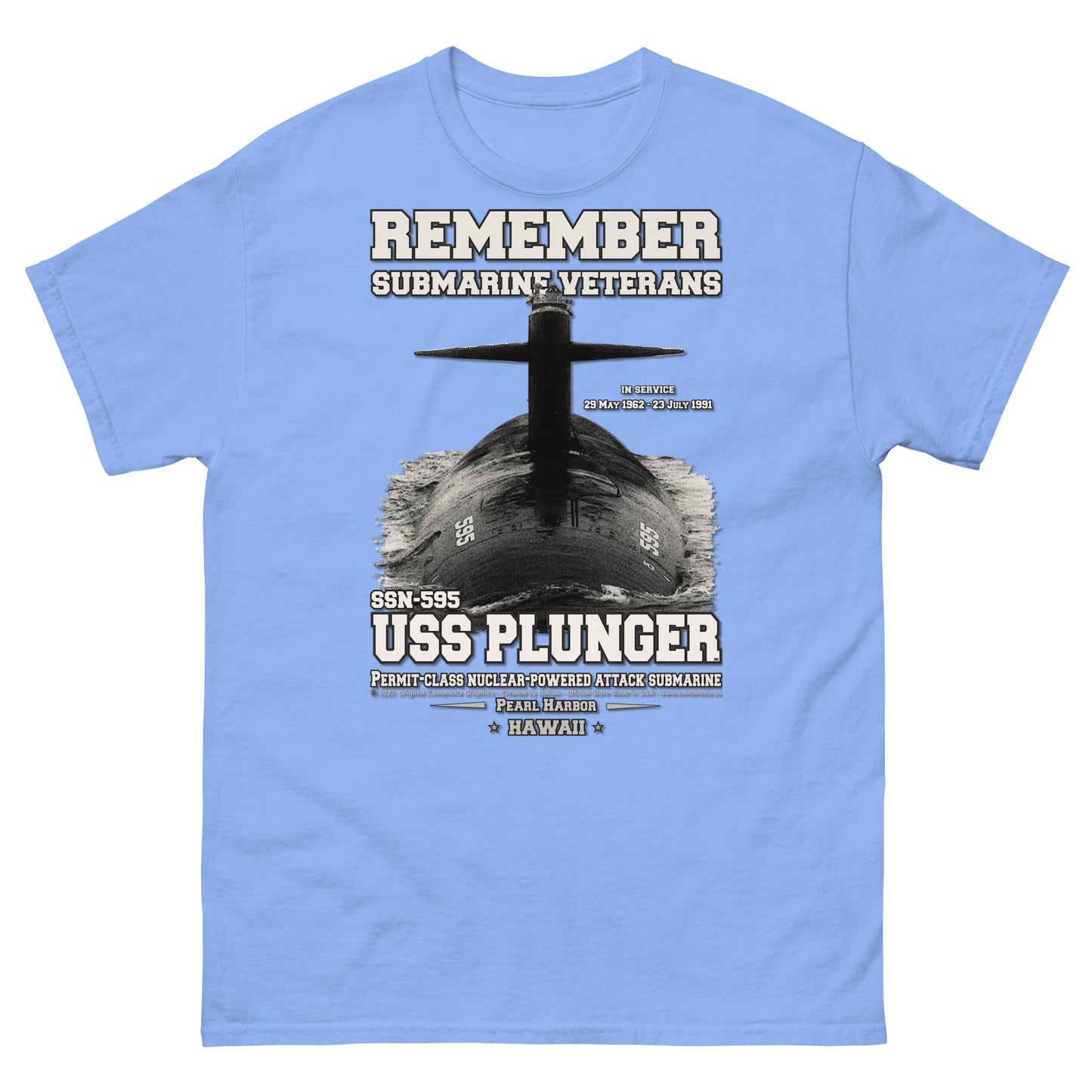 USS PLUNGER SSN-595 Submarine T-Shirt
