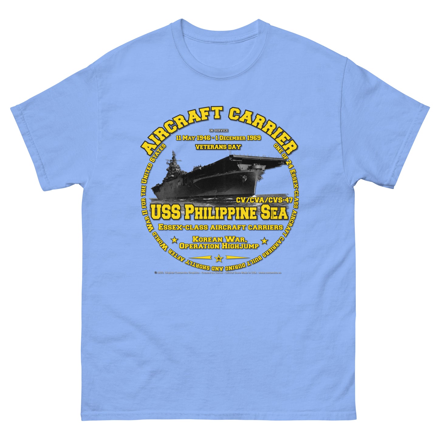 USS PHILIPPINE SEA CV-47 Aircraft Carrier T-Shirt