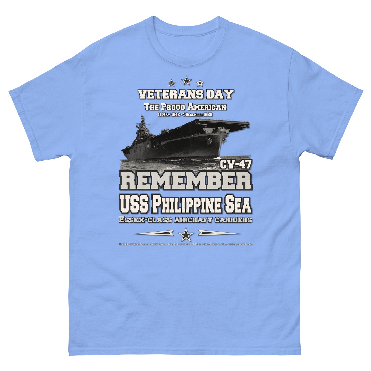 USS PHILIPPINE SEA CV-47 Aircraft Carrier T-Shirt