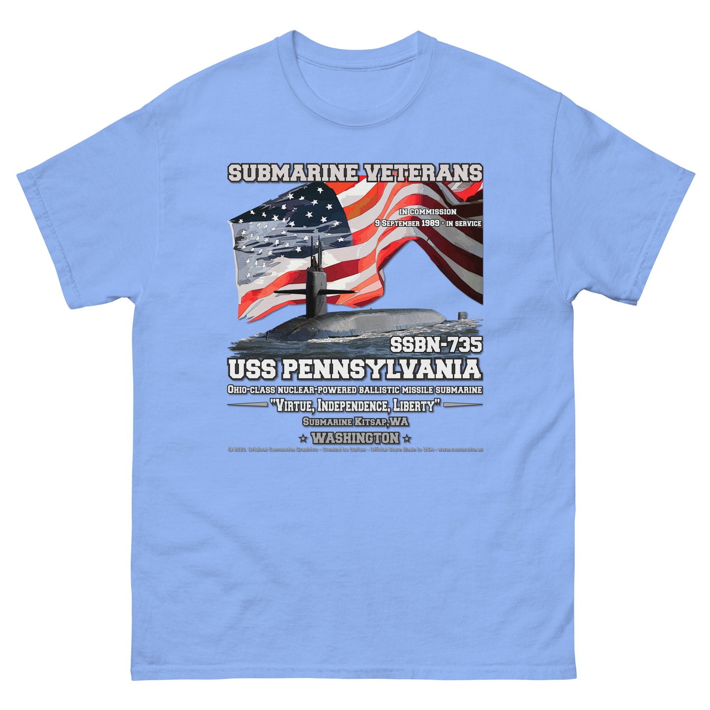 USS PENSYLVANIA SSN-735 Submarine T-Shirt