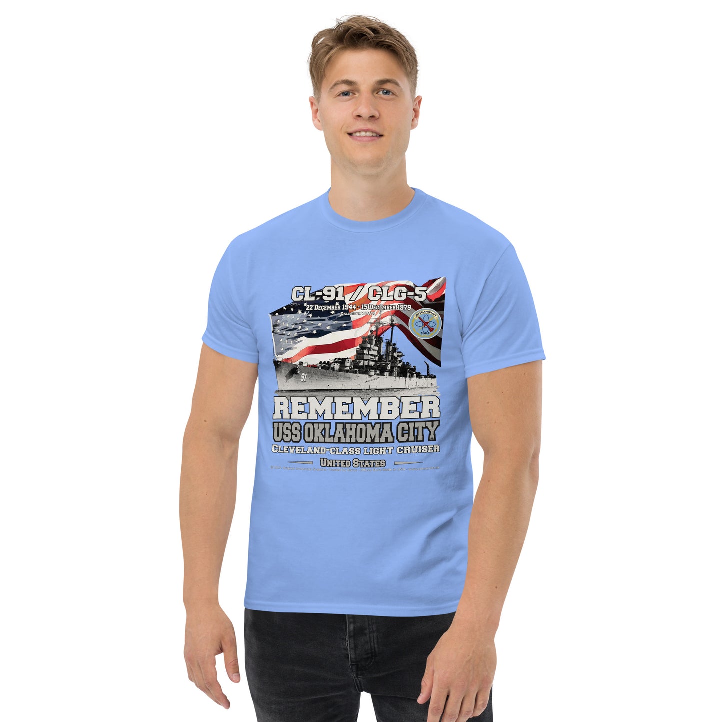 USS OKLAHOMA CITY CL-91 Light Cruiser veterans T-shirts,