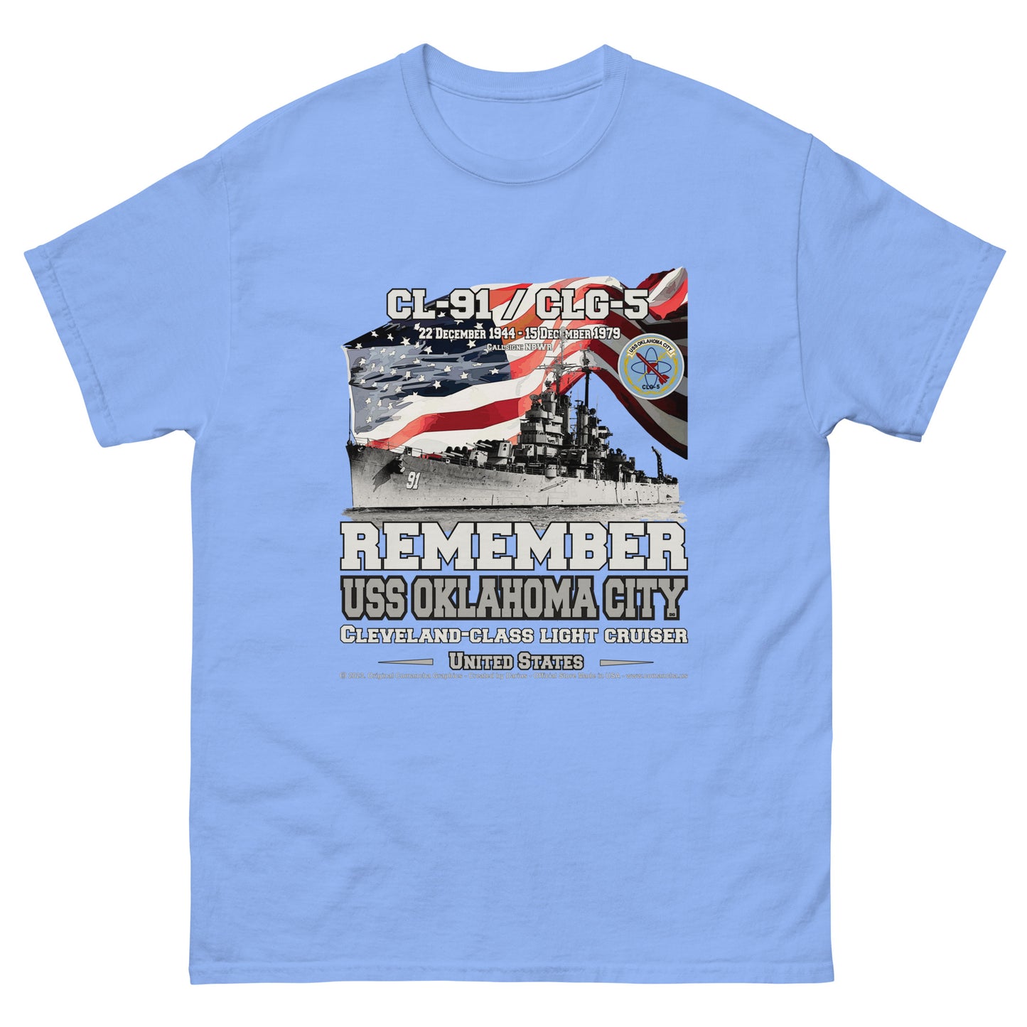 USS OKLAHOMA CITY CL-91 Light Cruiser T-shirt