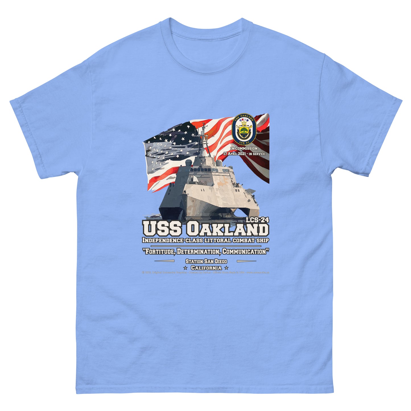 USS OAKLAND LCS-24 Littoral Comabat Ship T-shirt