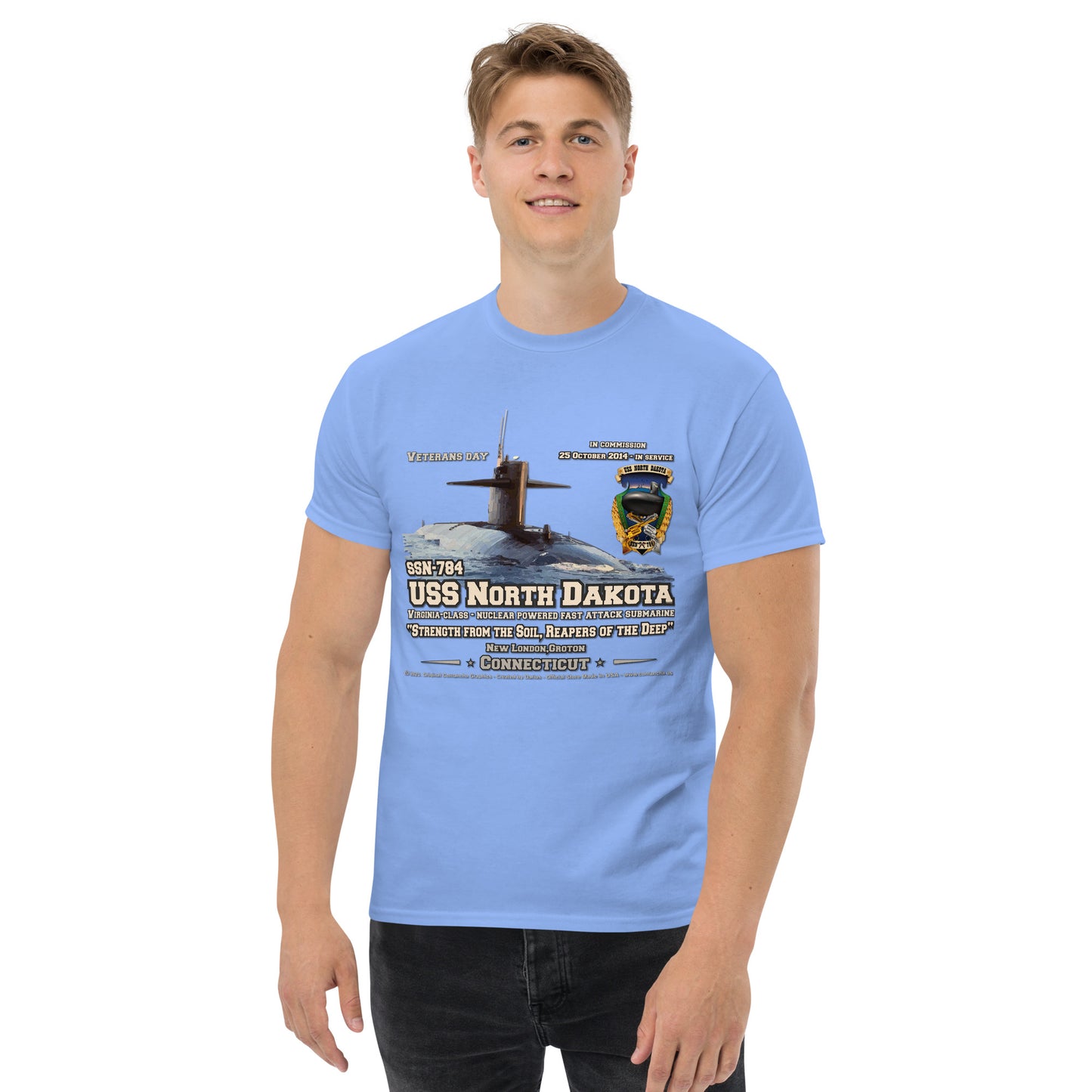 USS NORTH DAKOTA SSN-784 Submarine Veterans Day T-shirt