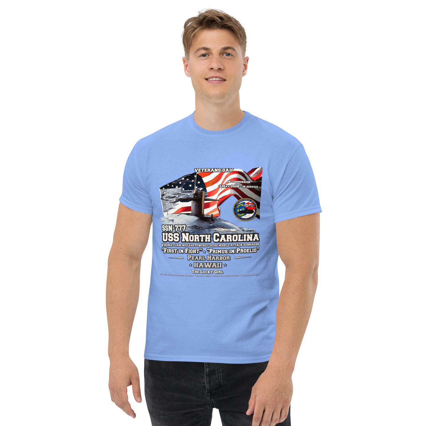 USS NORTH CAROLINA SSN-777 Submarine T-shirt