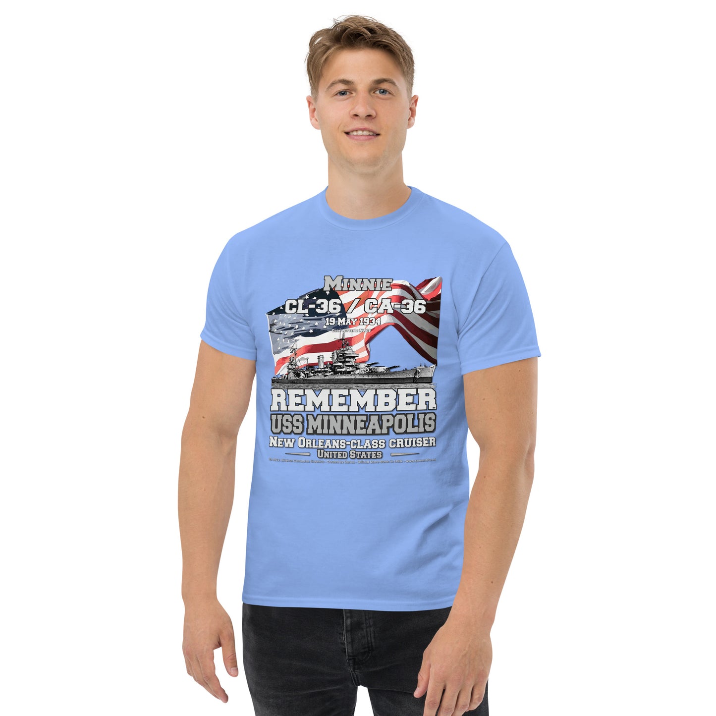 USS MINNEAPOLIS CL-36 Cruiser, Veterans T-Shirt, Comancha Navy Veterans T-Shirts,